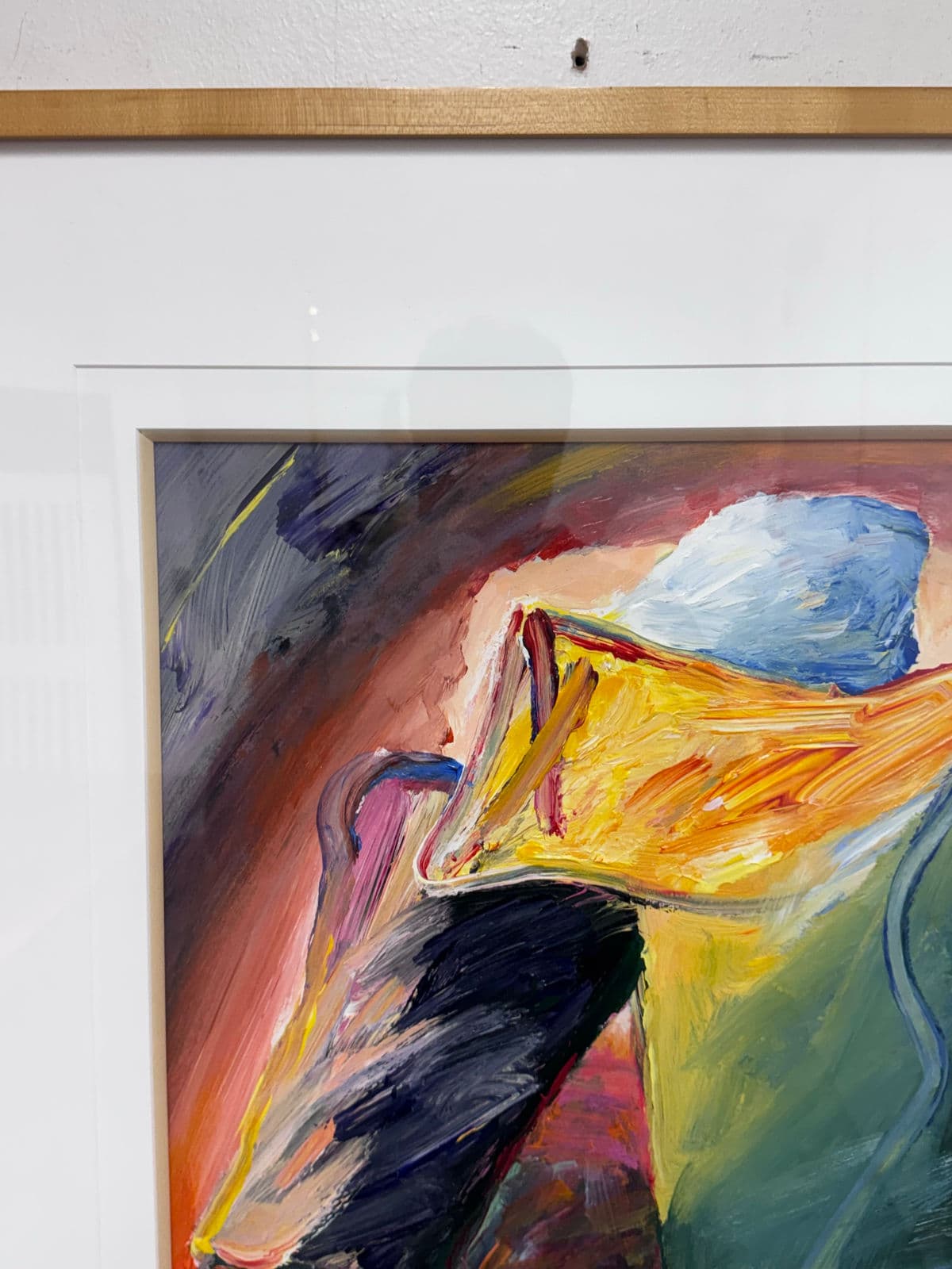 Circa 2001 Albert E. Smith Custom Framed Abstract Painting - Thumbnail 9