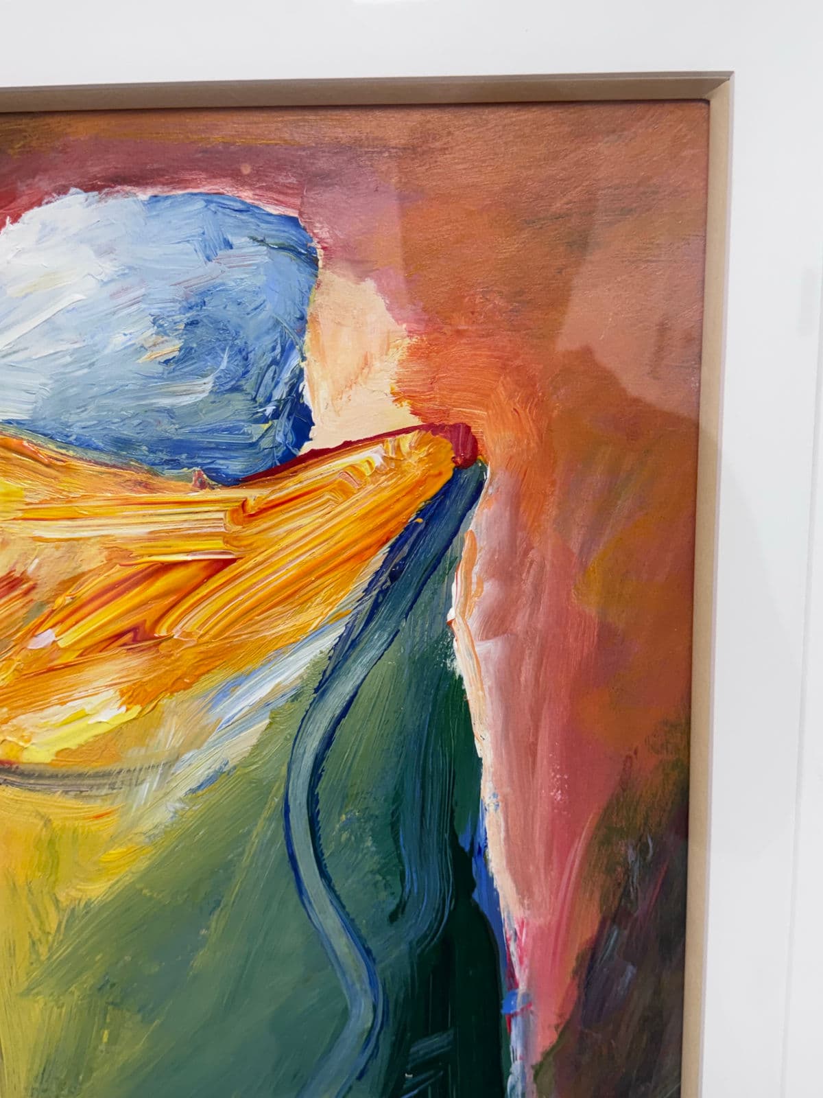 Circa 2001 Albert E. Smith Custom Framed Abstract Painting - Thumbnail 7