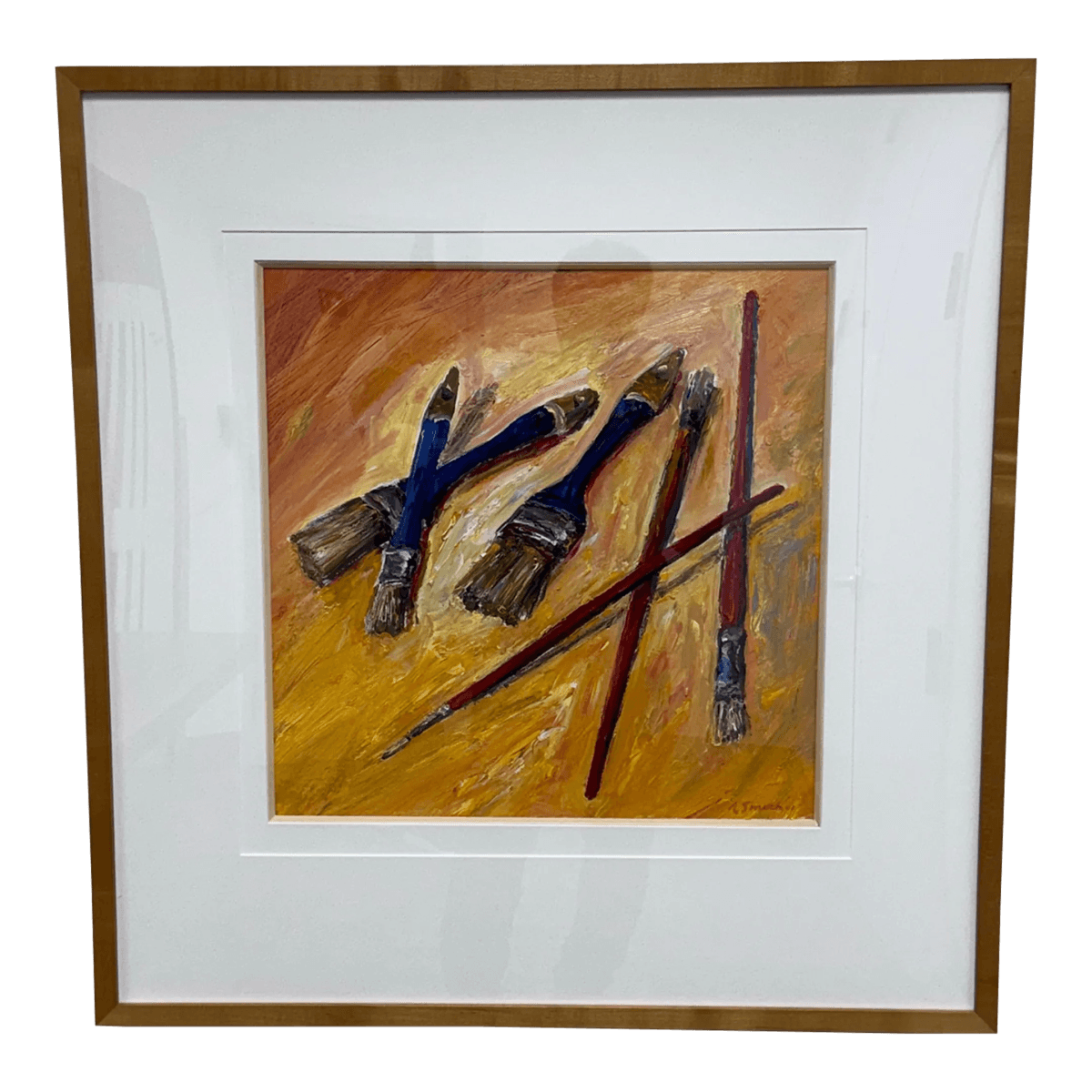 Circa 2011 Albert E. Smith Abstract Painting, Framed - Thumbnail 2