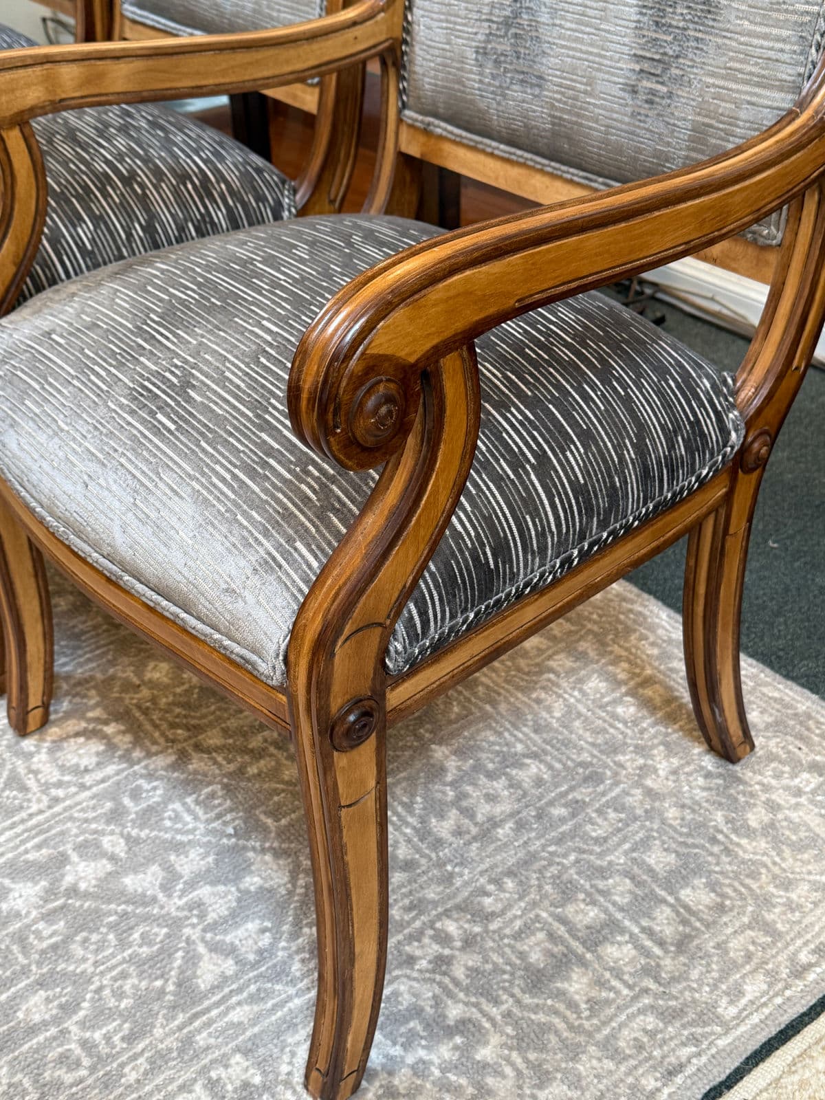 Kreiss Fleur Di Lis Dininig Room Chairs, Set of Eight - Thumbnail 5