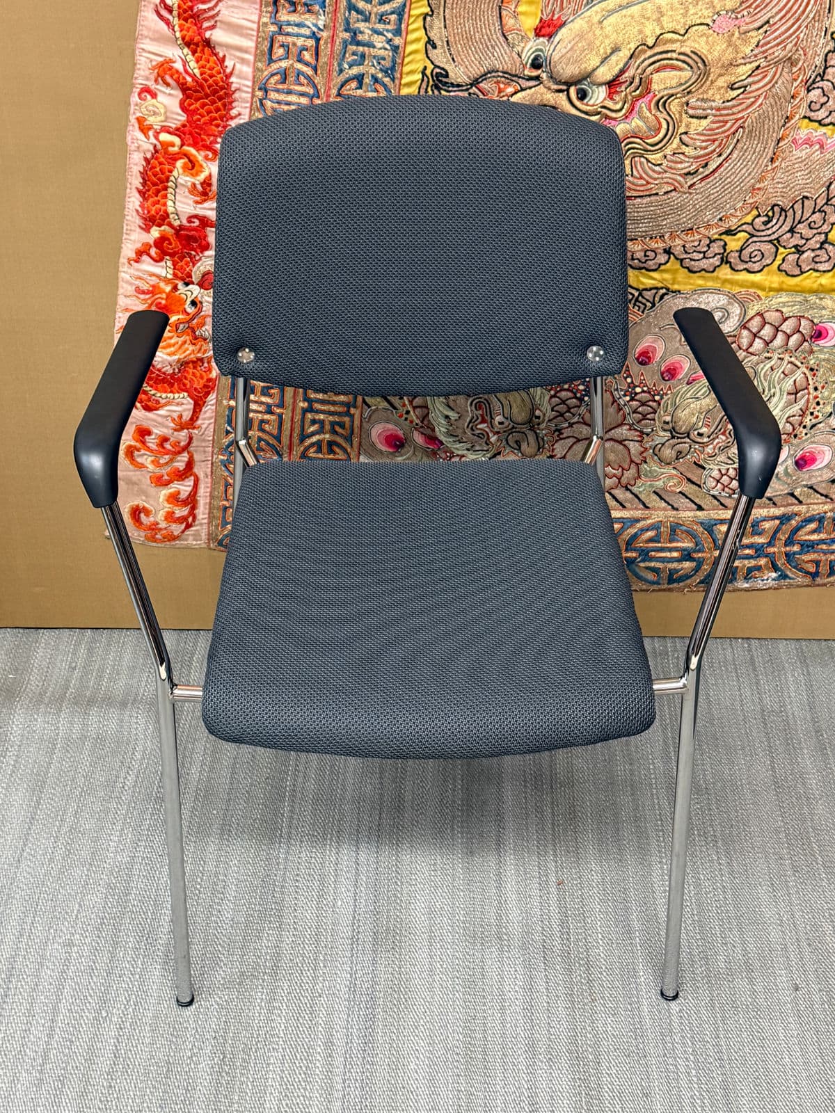 Hightower Modernist Stackable Arm Chair, Orange - Thumbnail 7