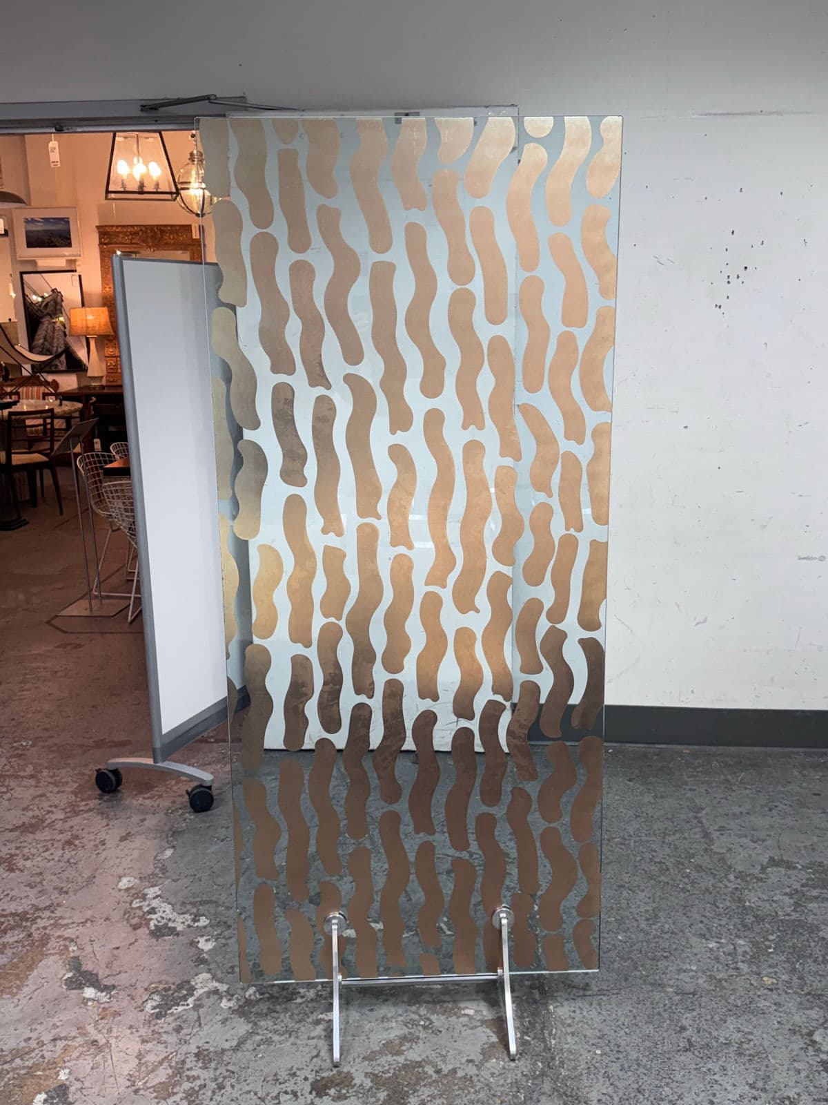 Post Modern Fiam Italia Mirrored + Glass Wall Divider - Thumbnail 6