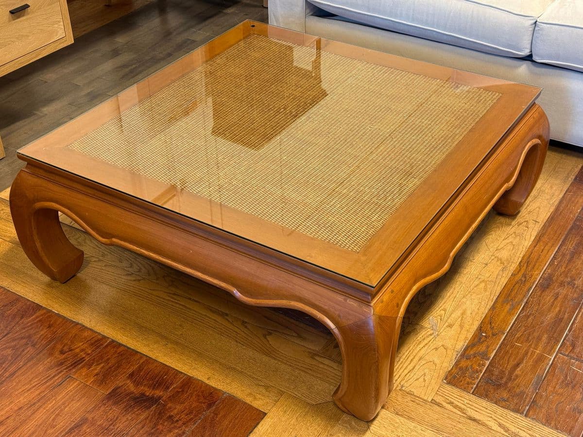 Late 20th Century Ming Style Teak Wood Coffee Table - Thumbnail 4