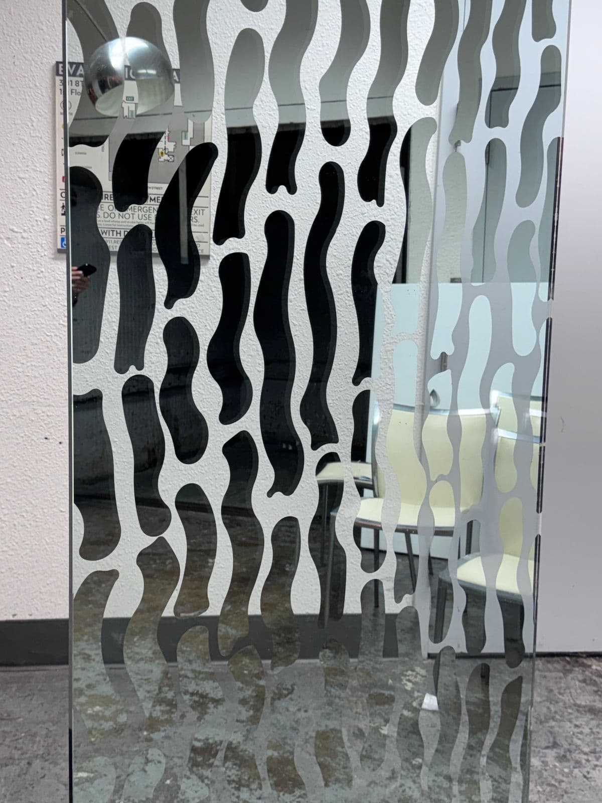Post Modern Fiam Italia Mirrored + Glass Wall Divider - Thumbnail 7