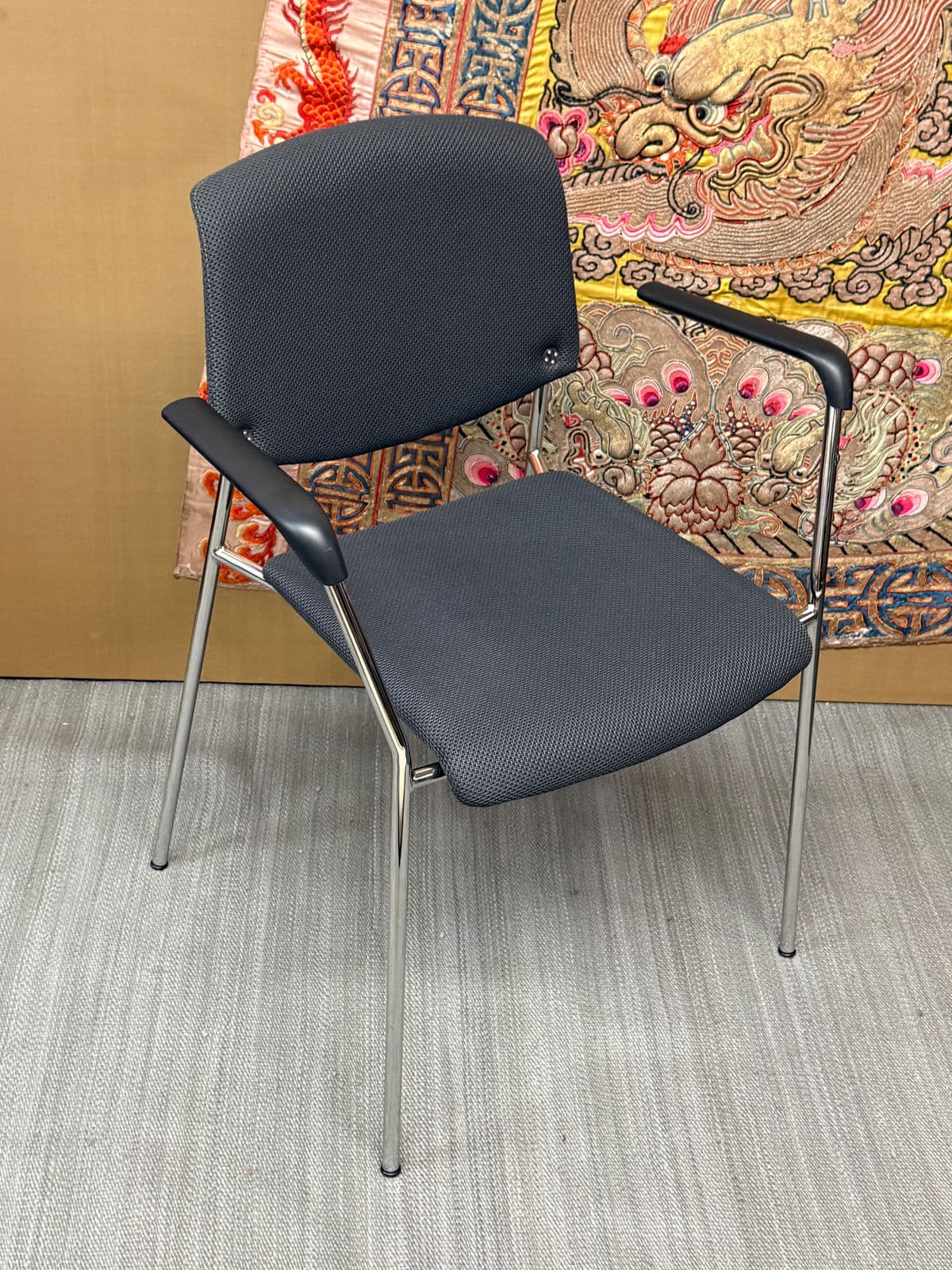 Hightower Modernist Stackable Arm Chair, Orange - Thumbnail 6