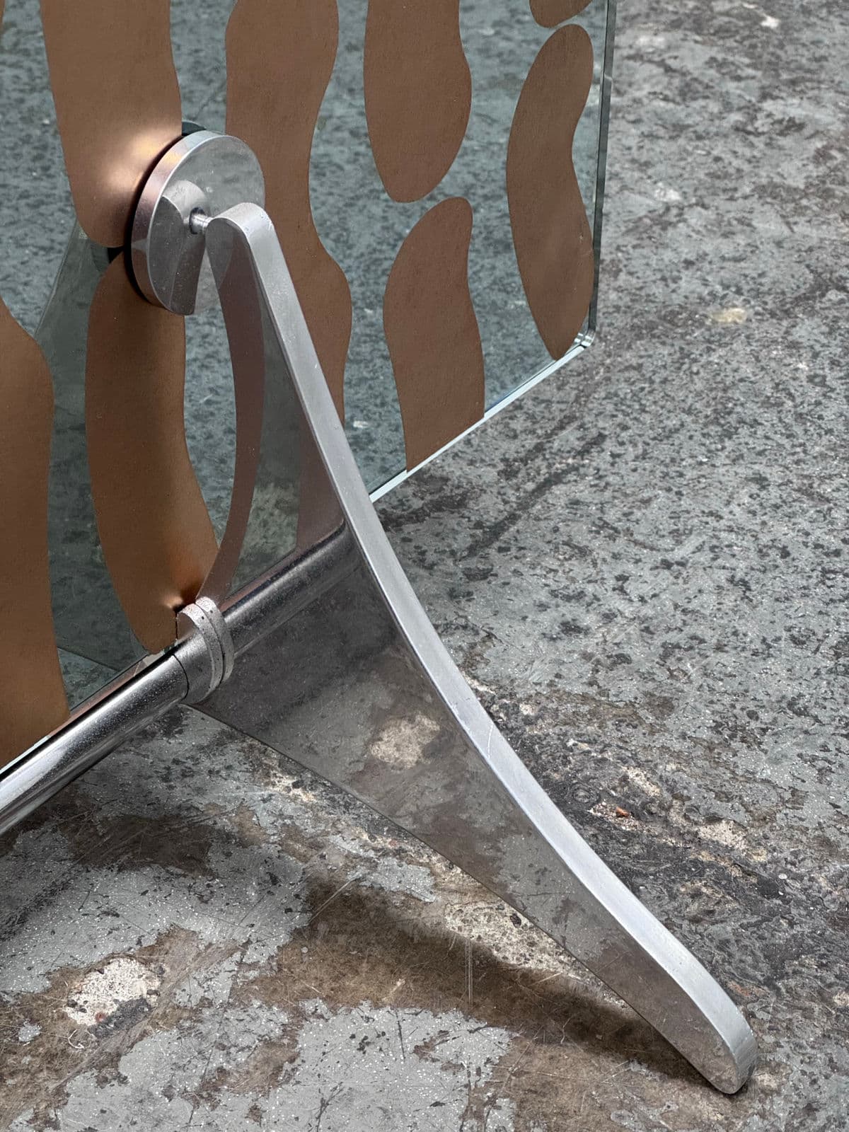 Post Modern Fiam Italia Mirrored + Glass Wall Divider - Thumbnail 12