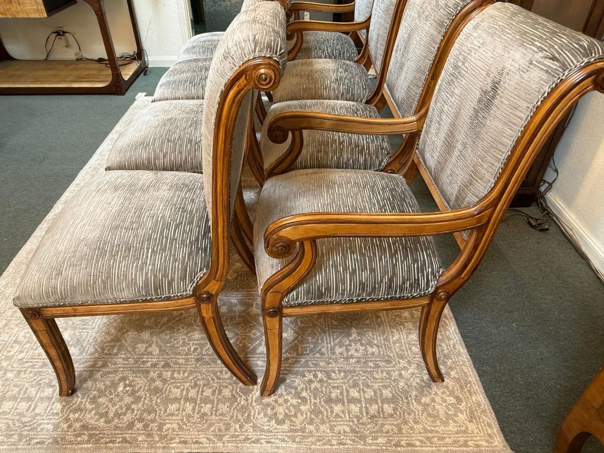 Kreiss Fleur Di Lis Dininig Room Chairs, Set of Eight - Thumbnail 7