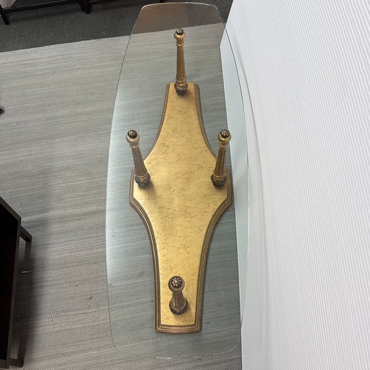 Burnished Gold + Glass Coffee Table - Thumbnail 13