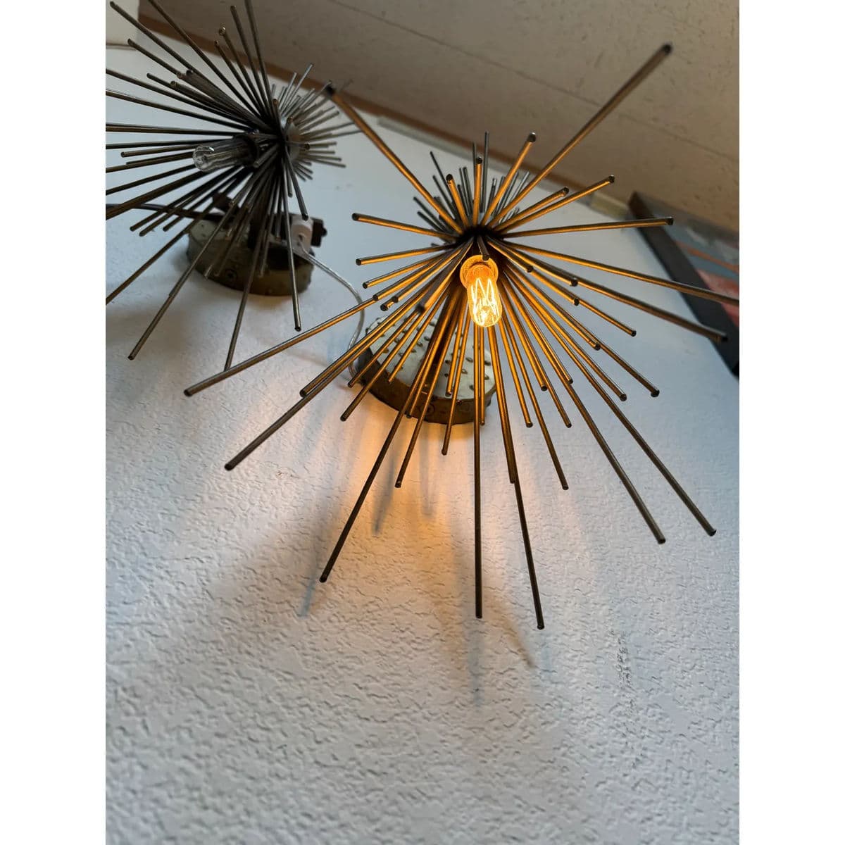 Brass Spike Bundle Sconces, Pair - Thumbnail 5