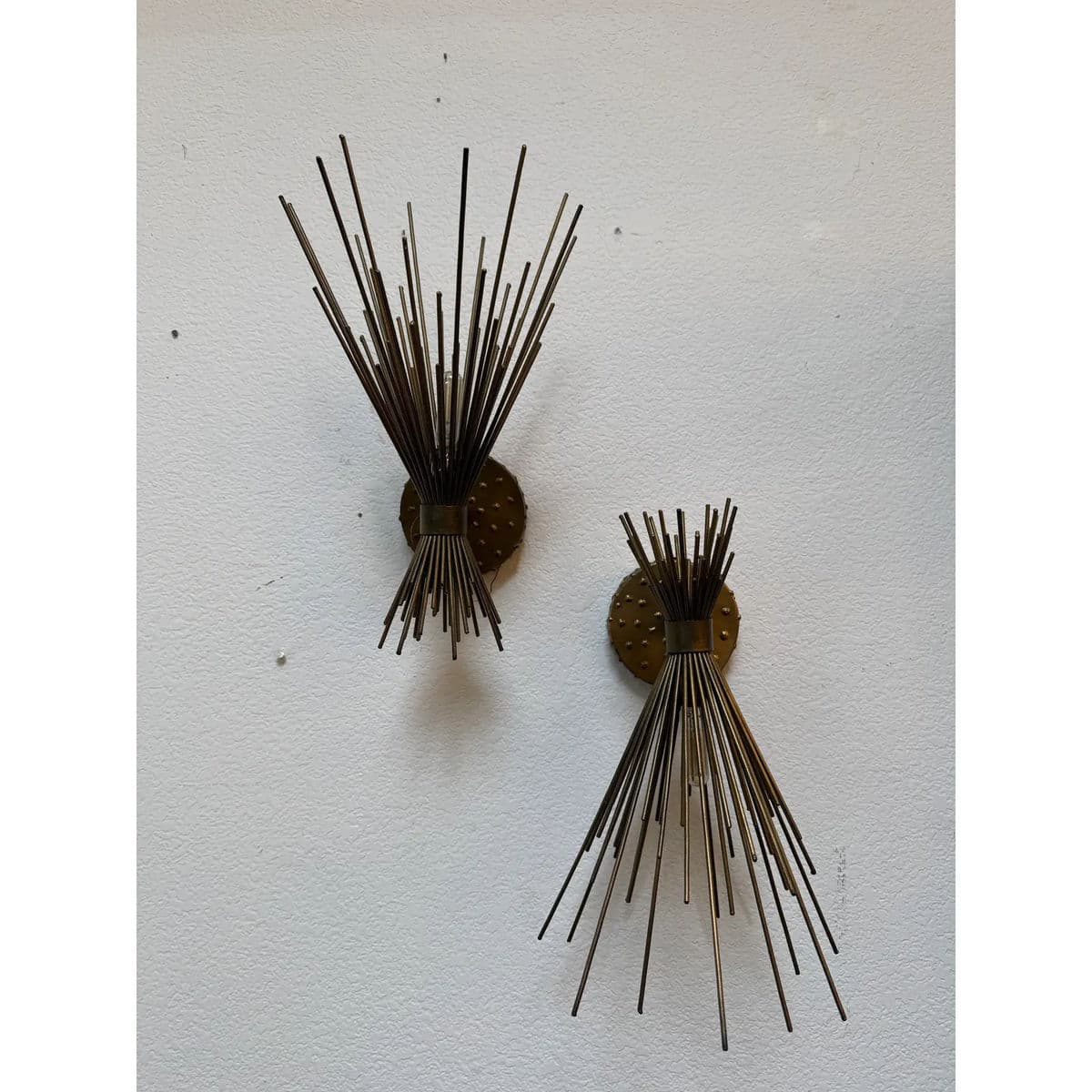 Brass Spike Bundle Sconces, Pair - Thumbnail 14