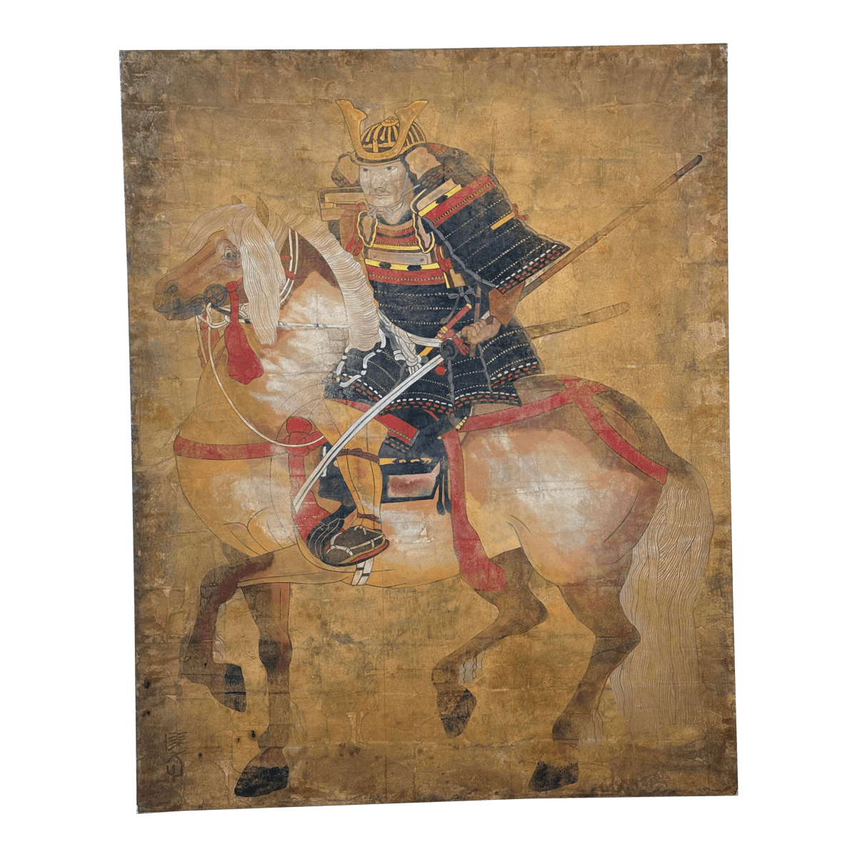 "Sumimoto Hosokawa on Horseback'' Large Scale Painting - Thumbnail 2