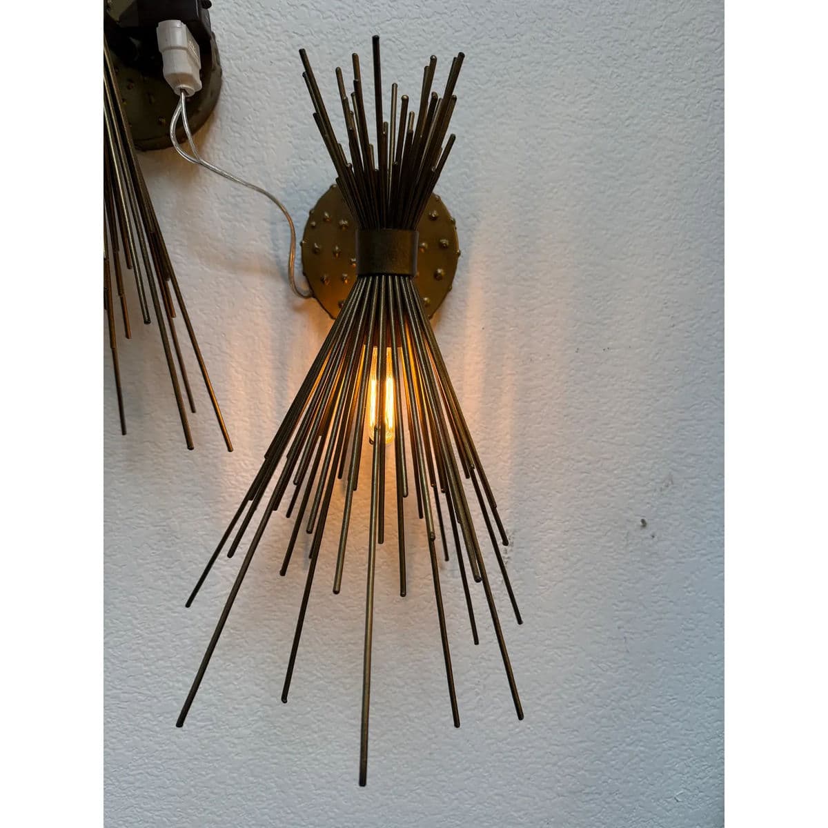 Brass Spike Bundle Sconces, Pair - Thumbnail 10