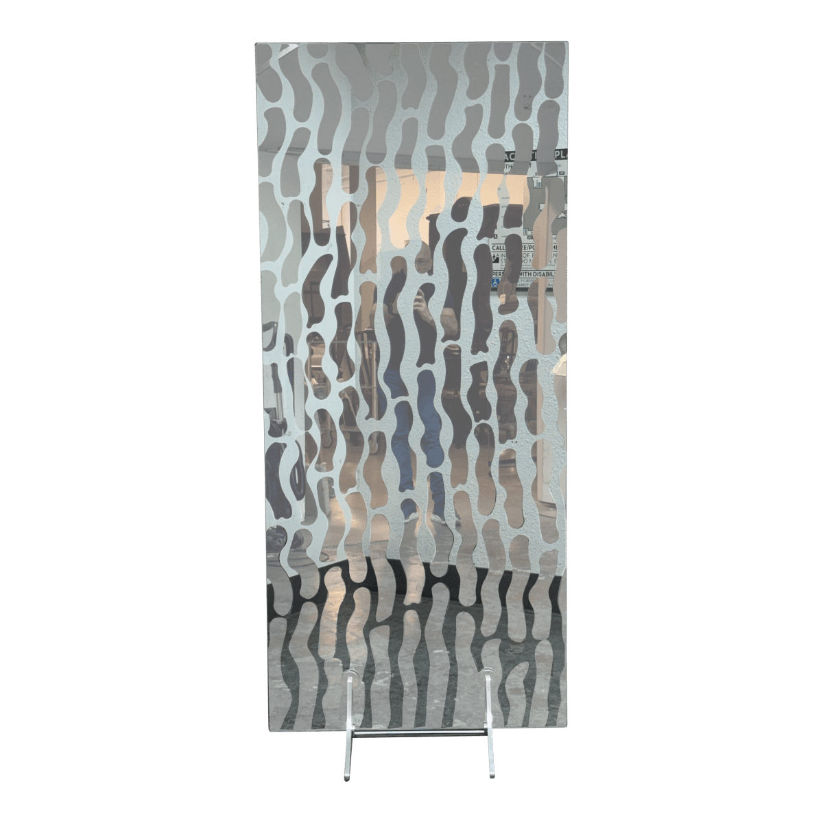 Post Modern Fiam Italia Mirrored + Glass Wall Divider - Thumbnail 2