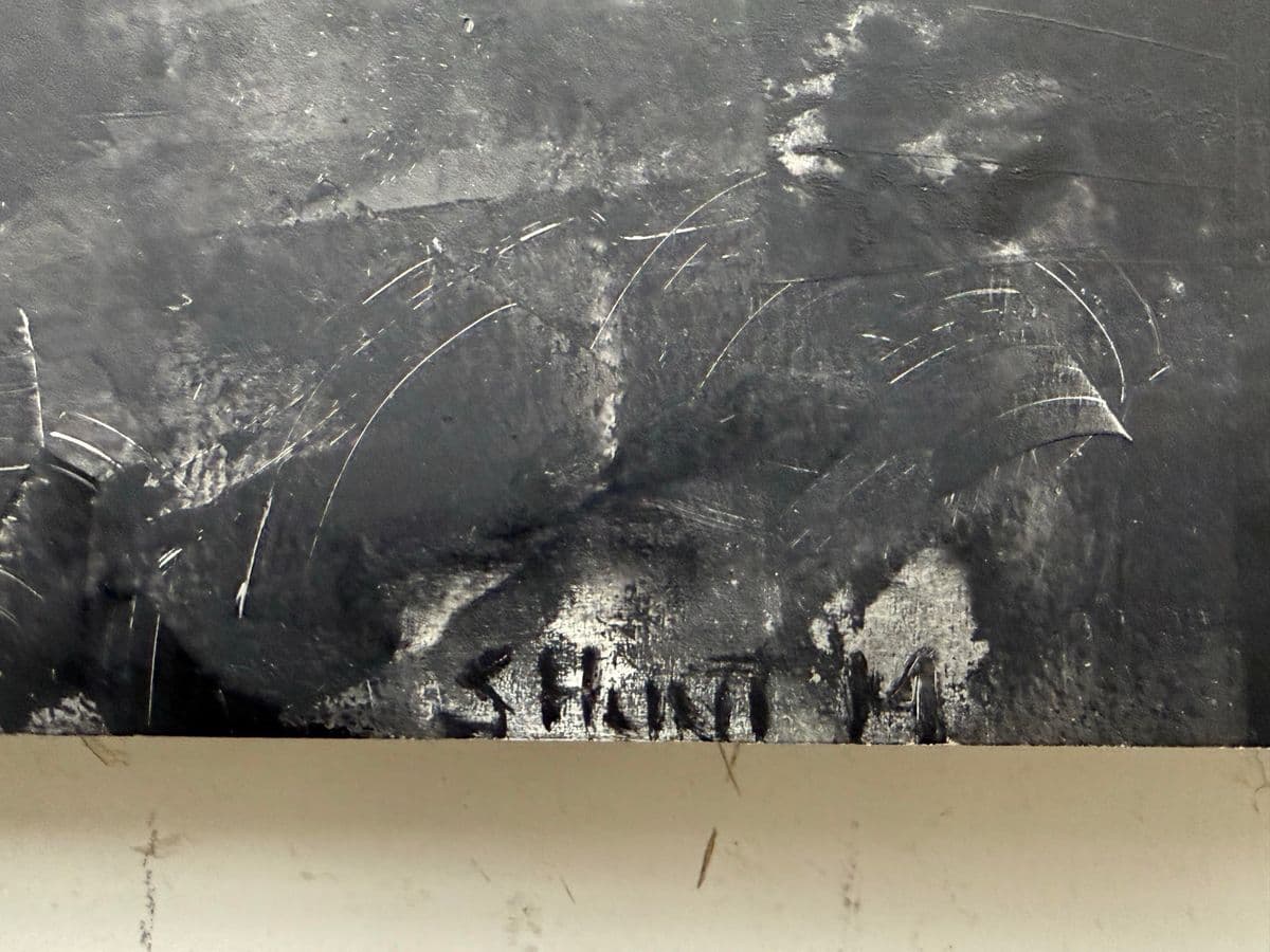 Shunt M. Techno Apocalypse Black/White Painting, Signed - Thumbnail 12