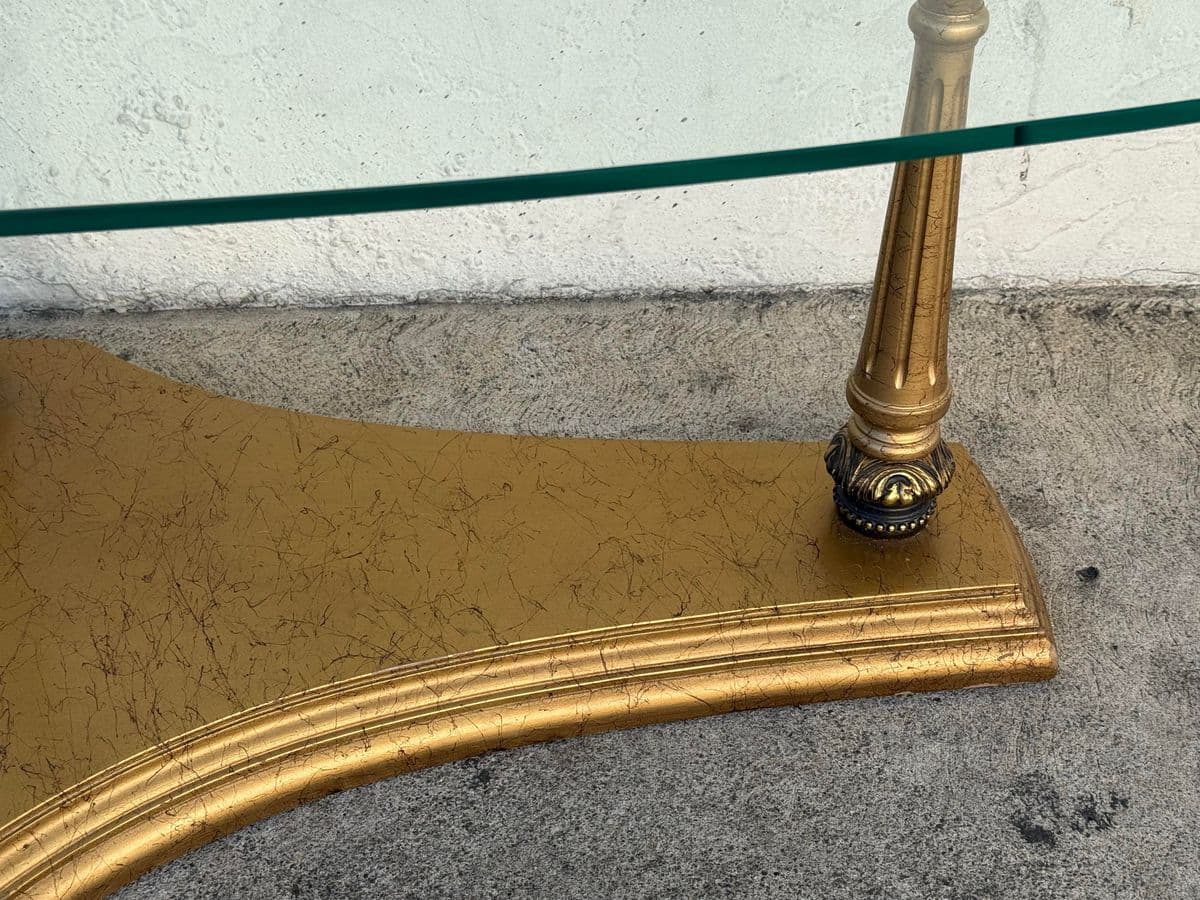 Burnished Gold + Glass Coffee Table - Thumbnail 6