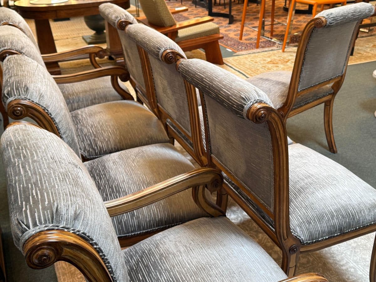 Kreiss Fleur Di Lis Dininig Room Chairs, Set of Eight - Thumbnail 12