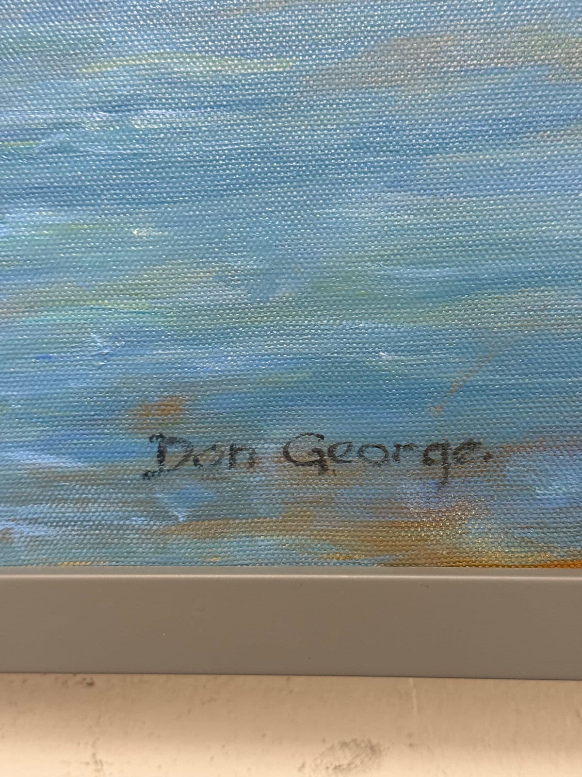 Don George Boats Docked in Colorful Harbor, Signed - Thumbnail 13