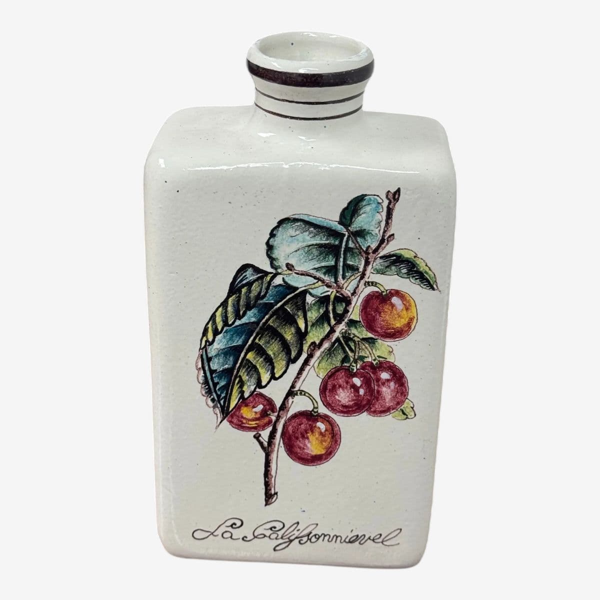 Vintage Italian Majolica Ceramic Bottle - Image 1