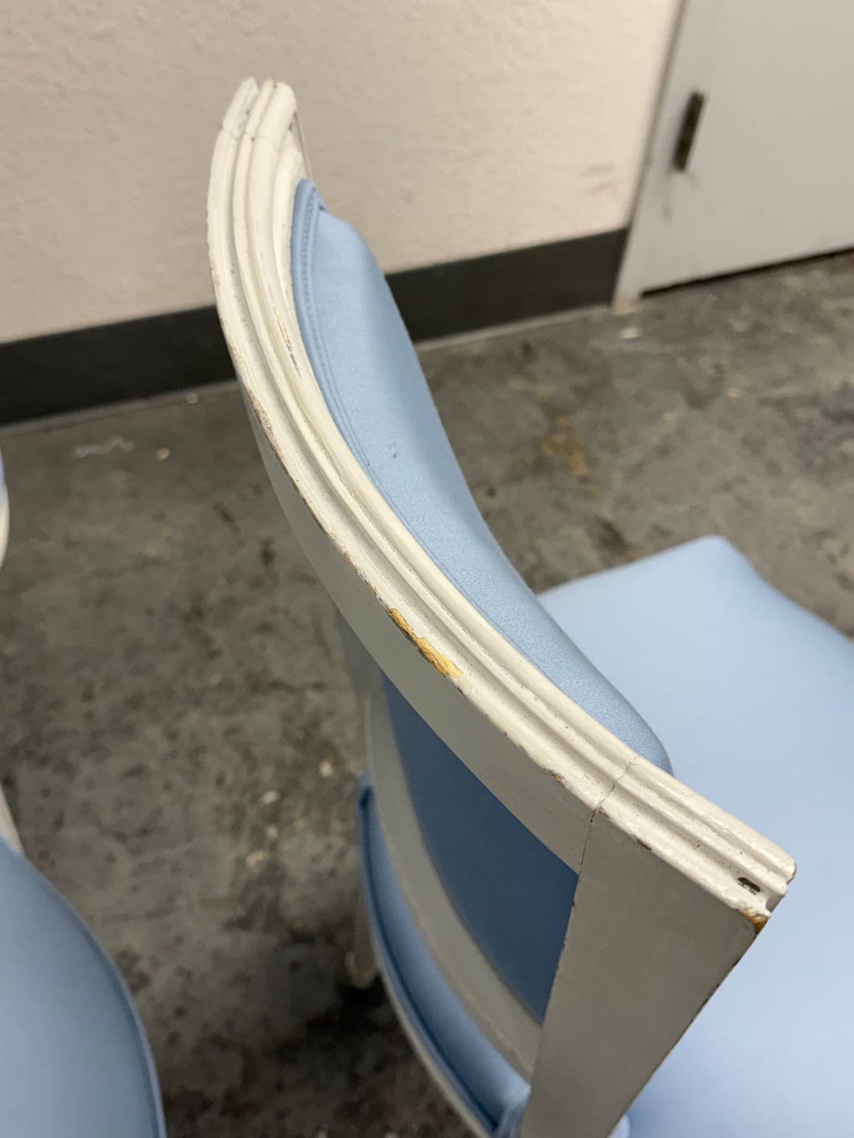 Louis XVI Style White Washed Dining Side Chairs, Set of Six - Thumbnail 8