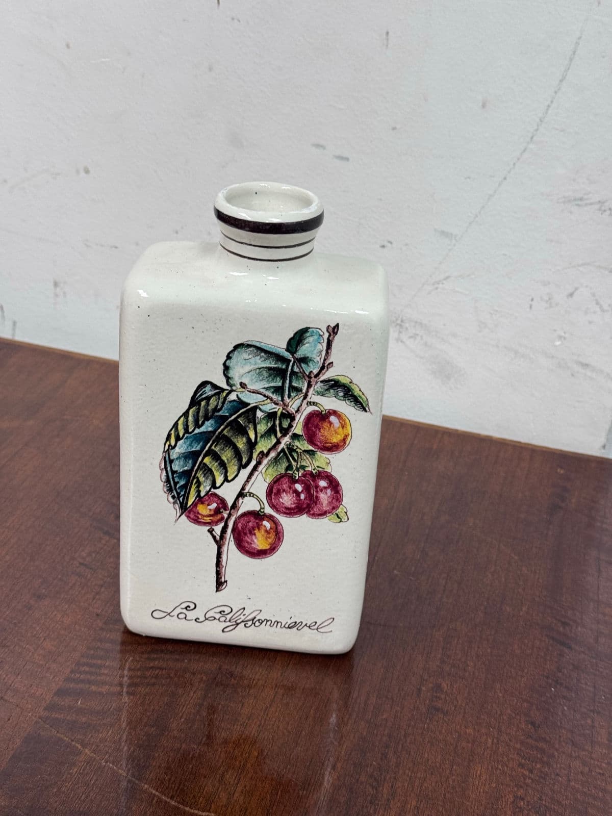 Vintage Italian Majolica Ceramic Bottle - Thumbnail 10