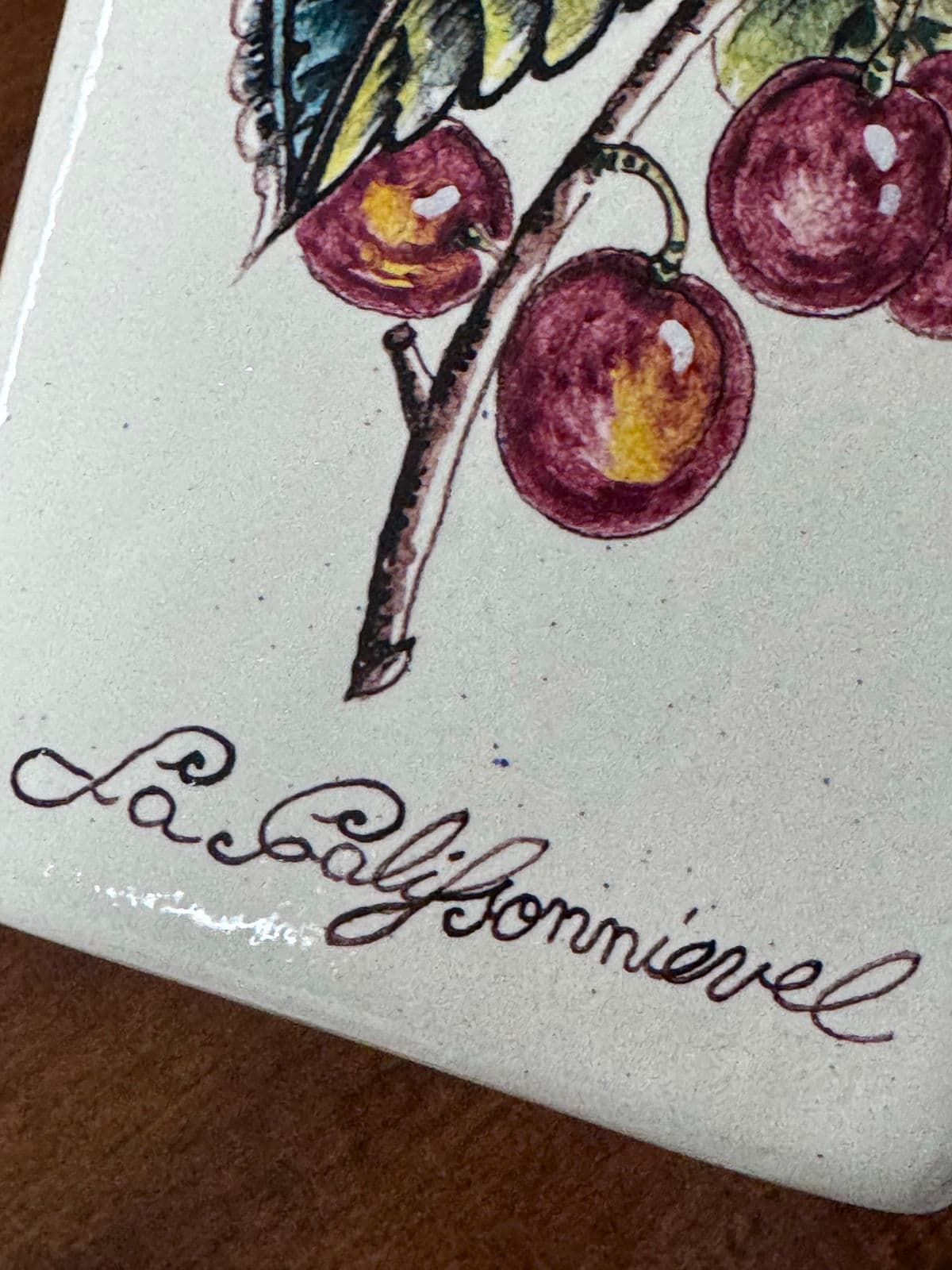 Vintage Italian Majolica Ceramic Bottle - Thumbnail 7