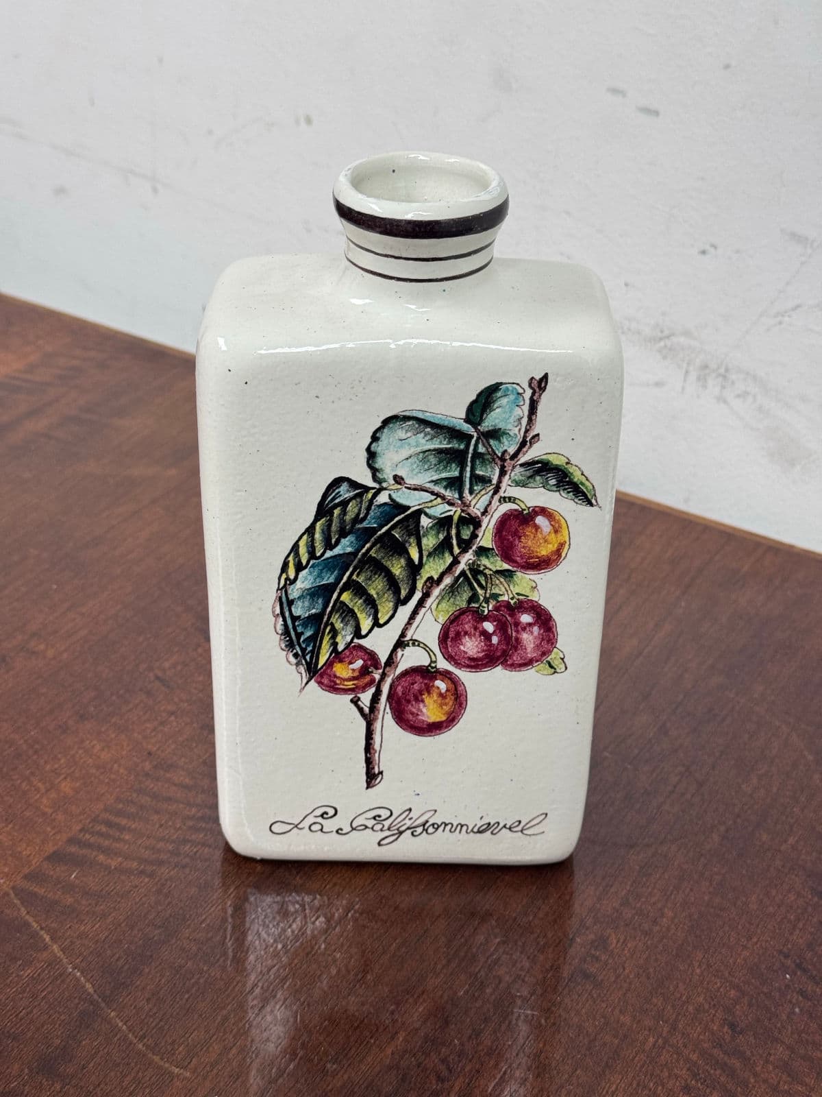 Vintage Italian Majolica Ceramic Bottle - Thumbnail 9