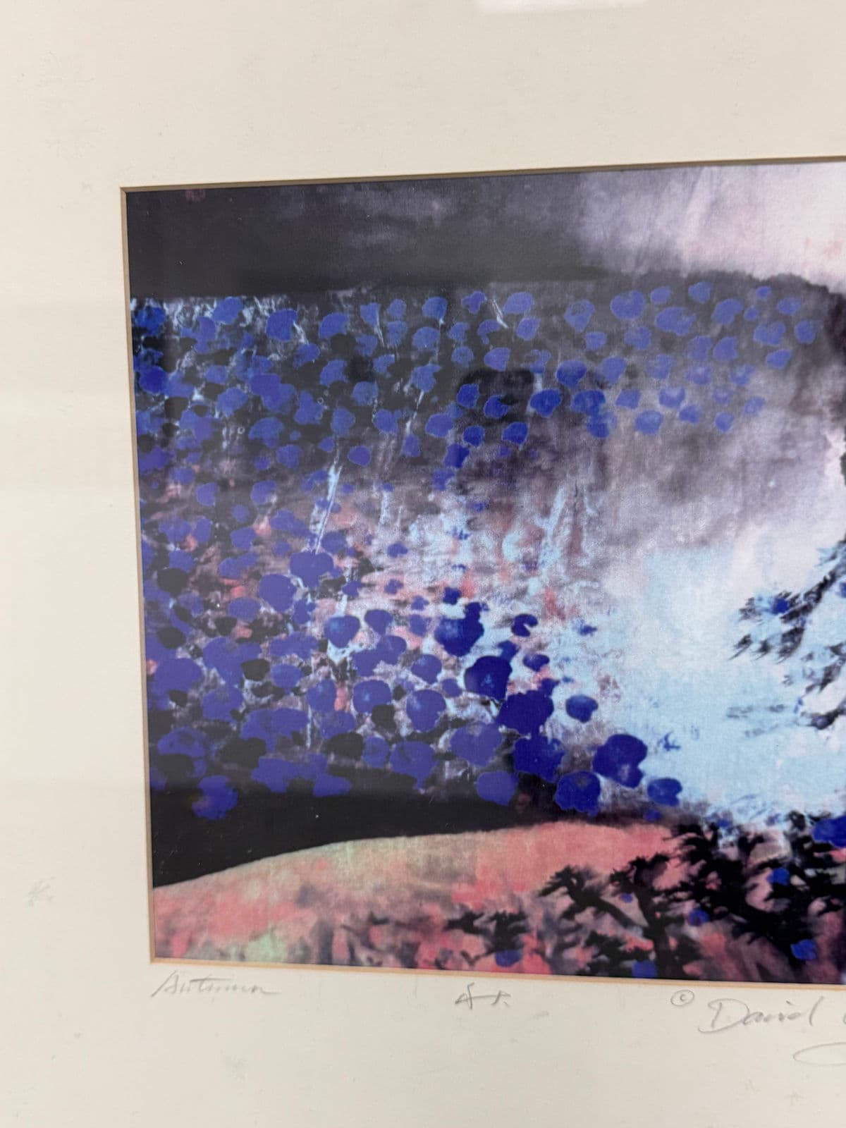 Circa 1996 David Z Wang Autumn a/P Lithograph, Signed - Thumbnail 8