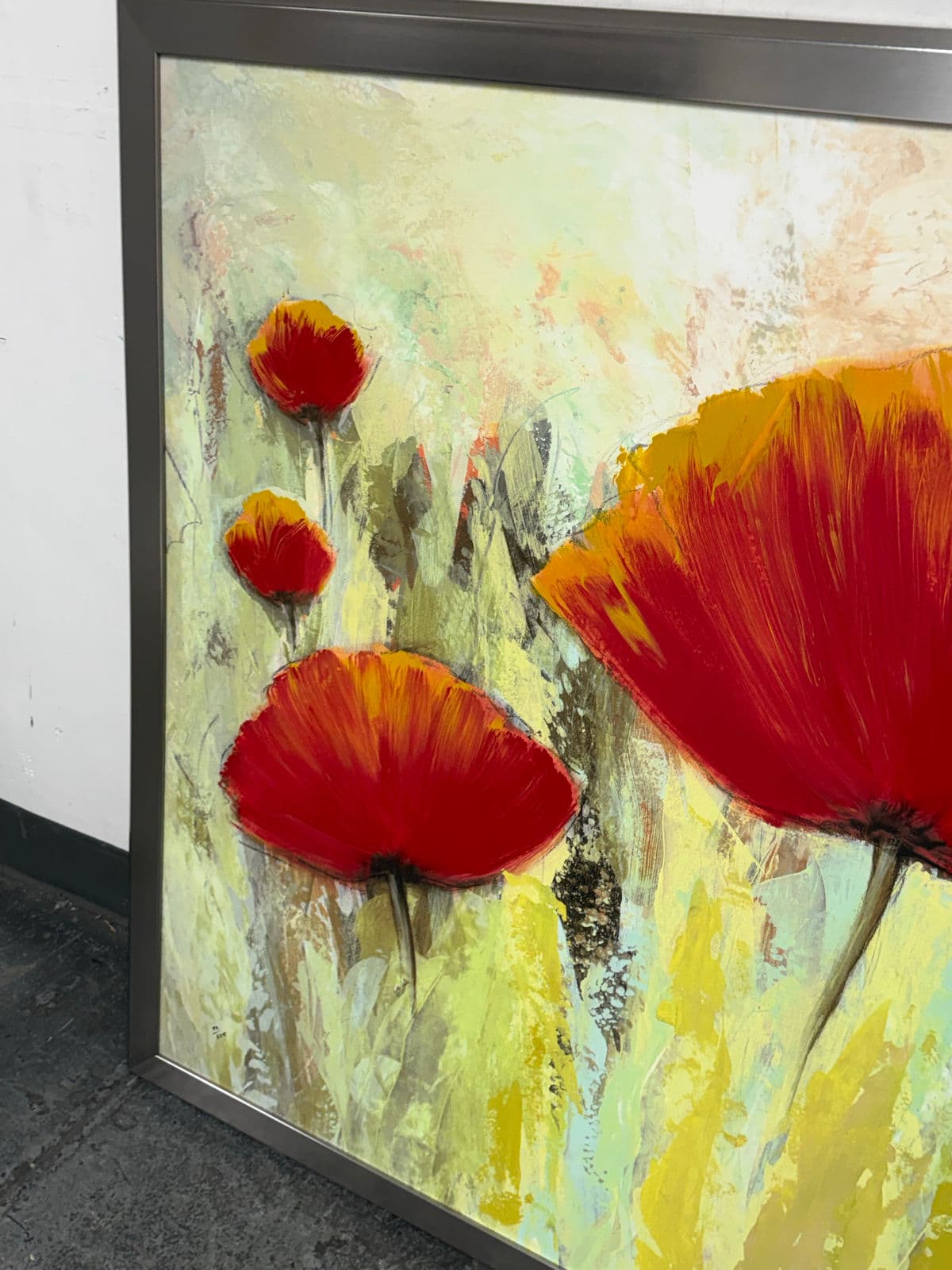Contemporary Poppies Landscape Painting, Signed - Thumbnail 7