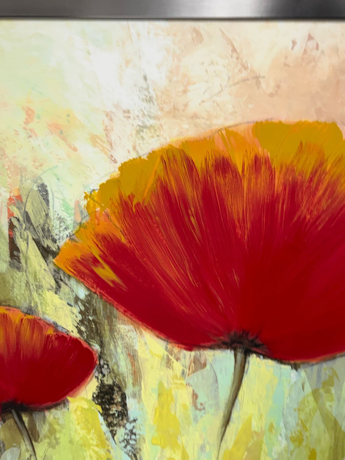Contemporary Poppies Landscape Painting, Signed - Thumbnail 5