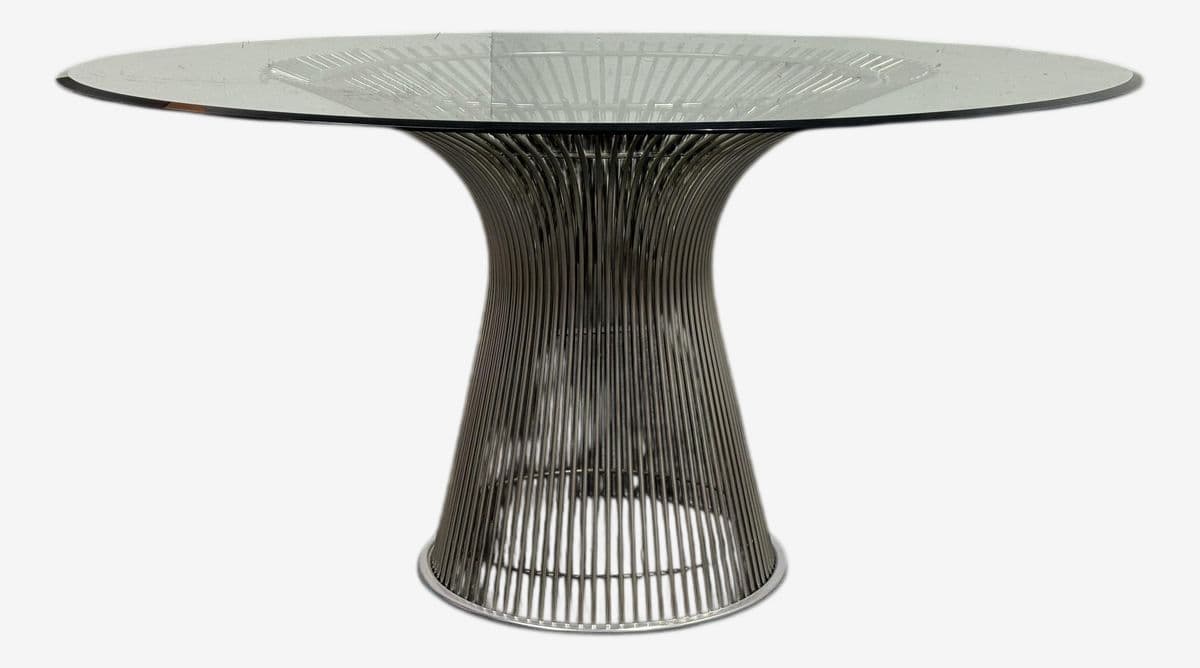 Warren Platner for Knoll/Design Within Reach Platner Wire + Glass Dining Table - Image 1