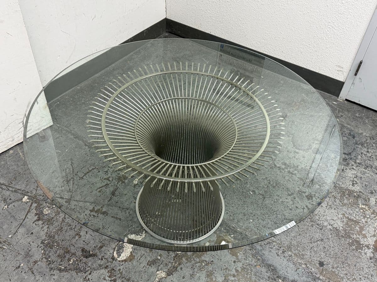 Warren Platner for Knoll/Design Within Reach Platner Wire + Glass Dining Table - Thumbnail 6