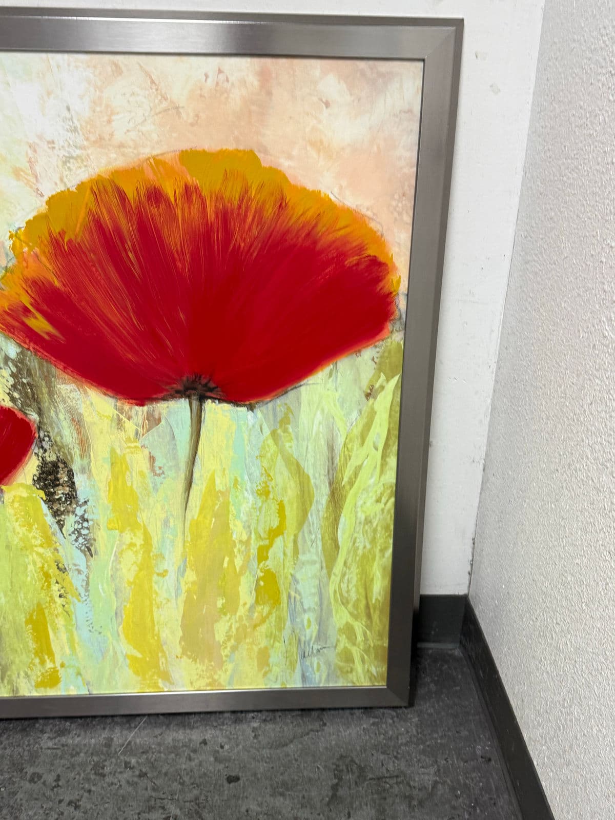 Contemporary Poppies Landscape Painting, Signed - Thumbnail 9
