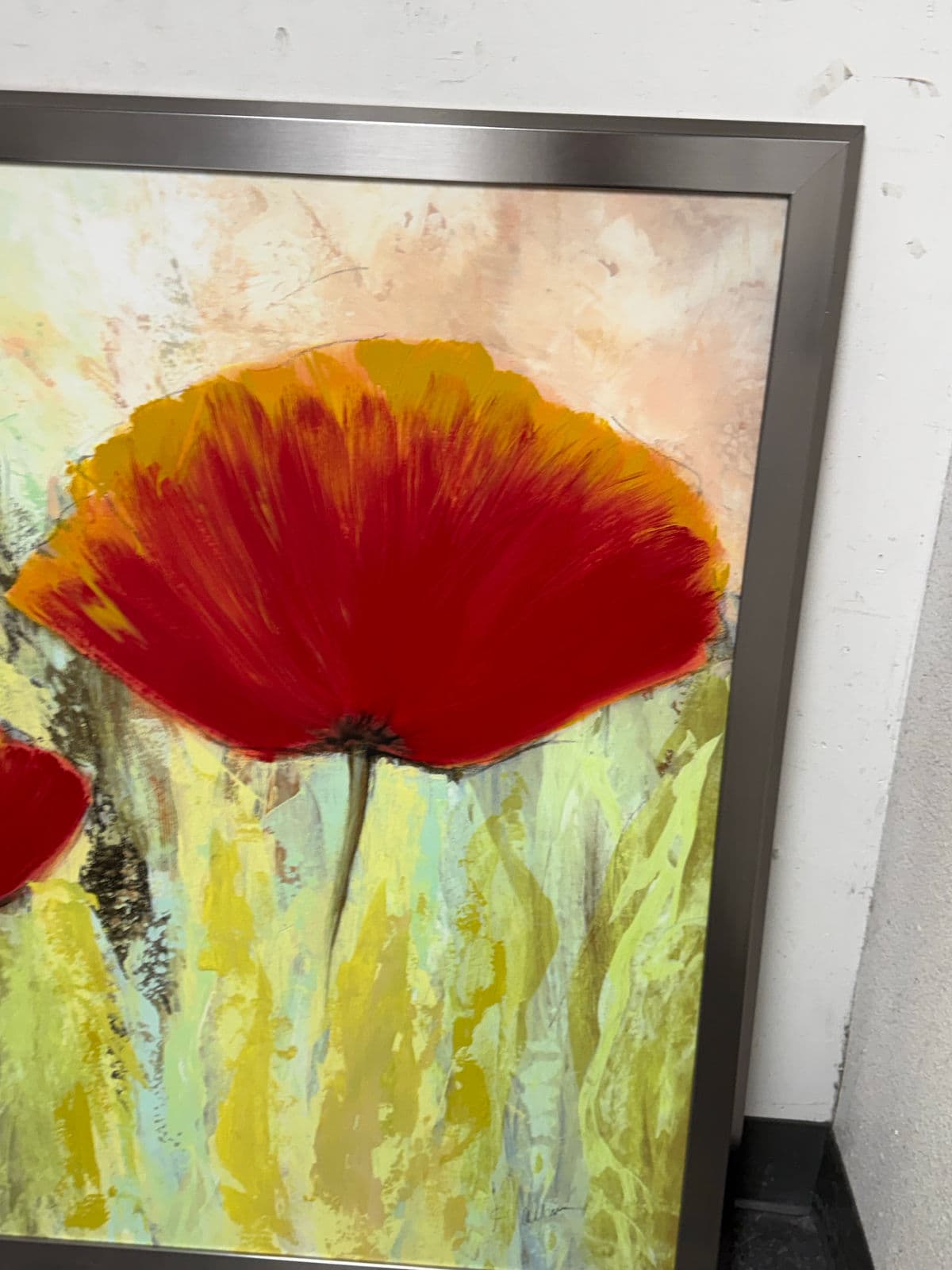 Contemporary Poppies Landscape Painting, Signed - Thumbnail 8