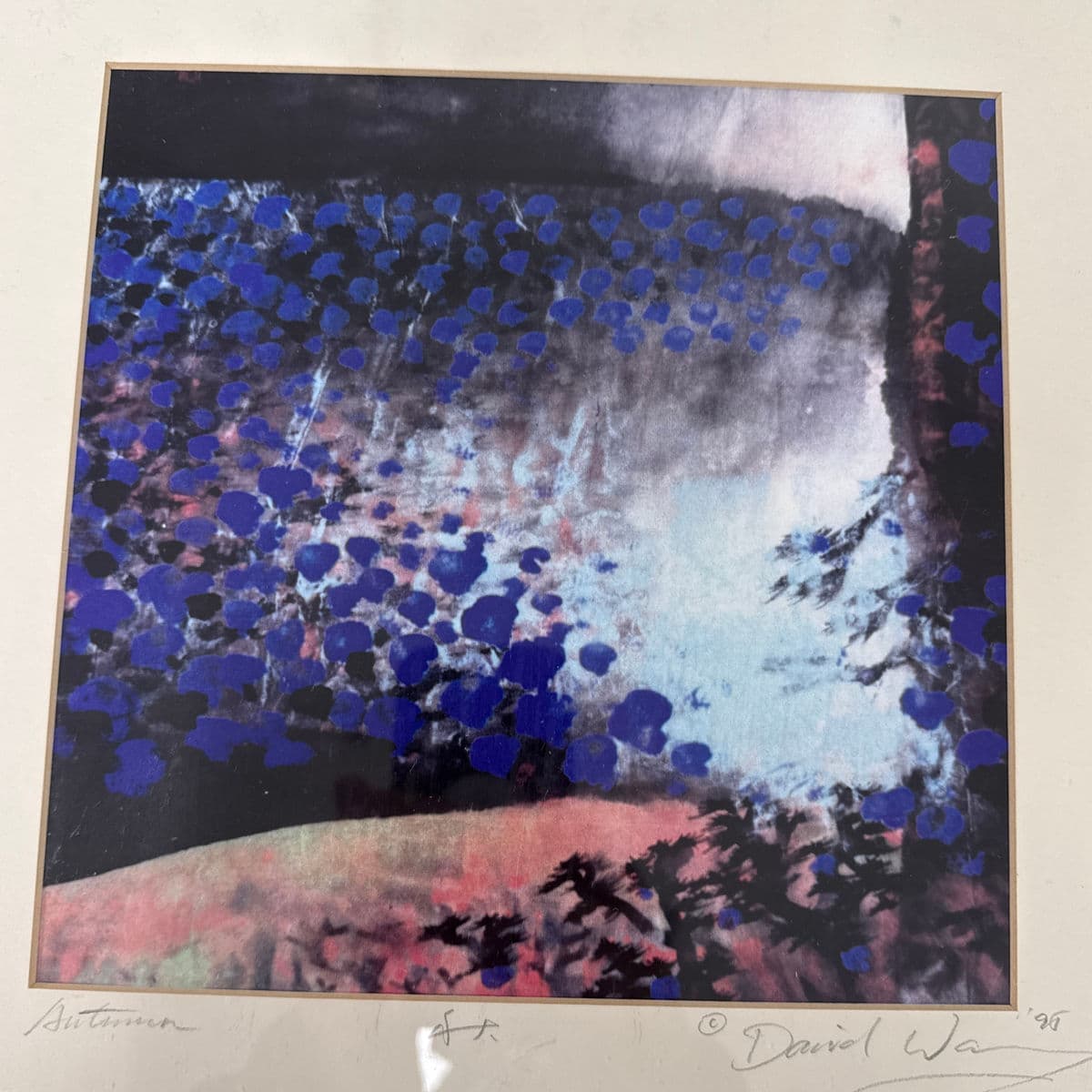 Circa 1996 David Z Wang Autumn a/P Lithograph, Signed - Thumbnail 11