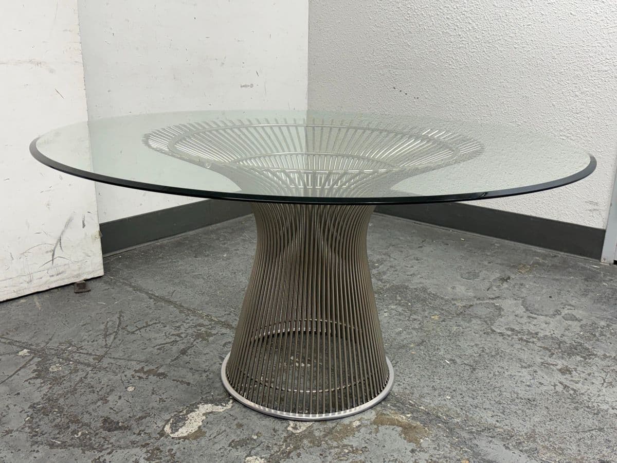 Warren Platner for Knoll/Design Within Reach Platner Wire + Glass Dining Table - Thumbnail 4