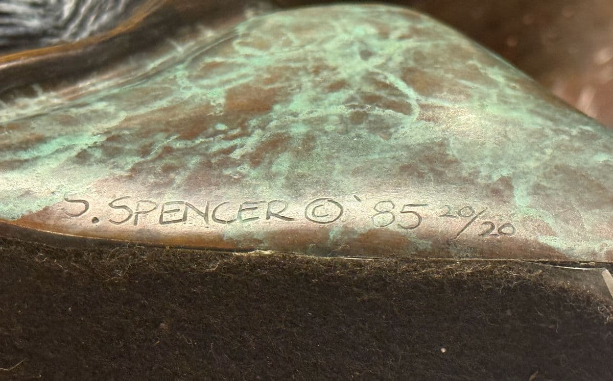 Circa 1985 Sharon Spencer Bronze Sculpture of Intuit Woman, Signed + Numbered - Thumbnail 14