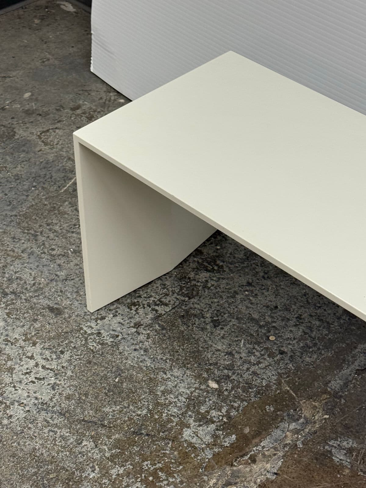 Custom Design White Lacquered Side Table - Thumbnail 8