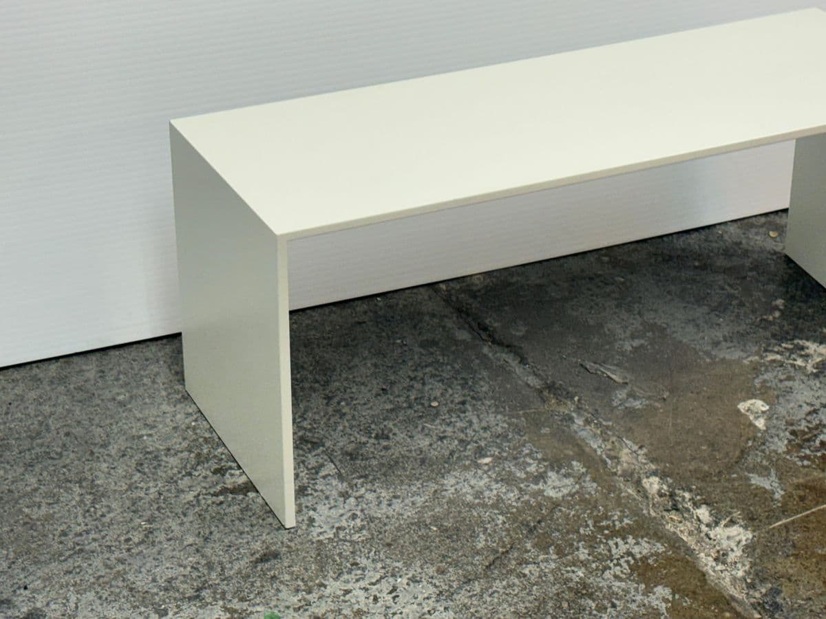 Custom Design White Lacquered Side Table - Thumbnail 4