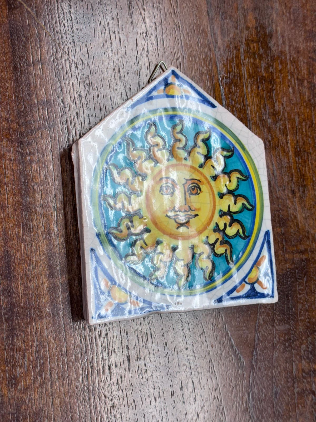 Vietri First Stones Sicilian Sun Wall Plaque - Thumbnail 3