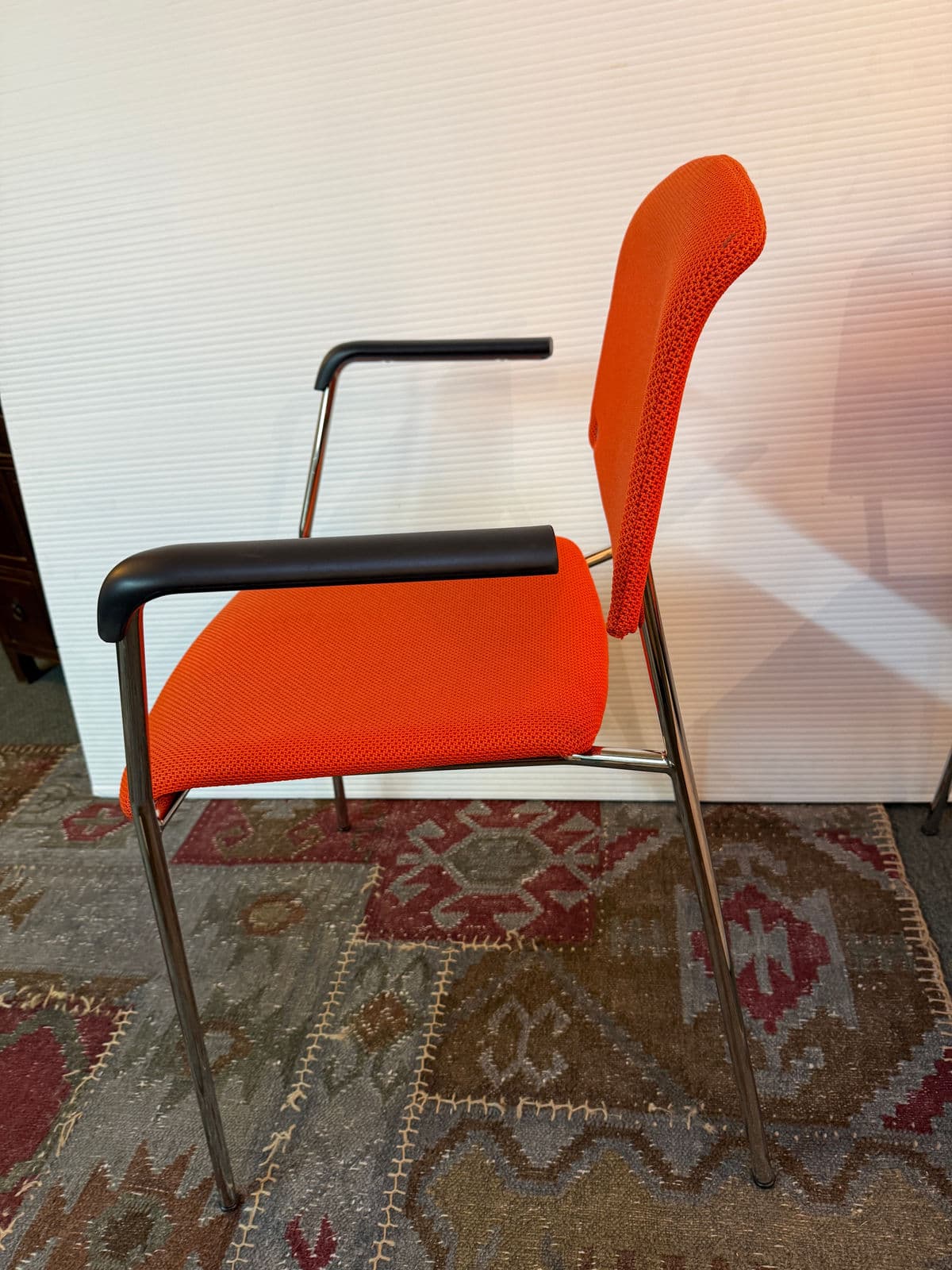 Hightower Modernist Stackable Arm Chairs, Pair - Thumbnail 6