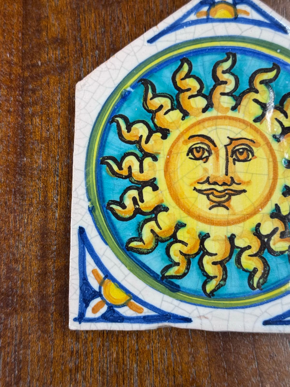Vietri First Stones Sicilian Sun Wall Plaque - Thumbnail 10