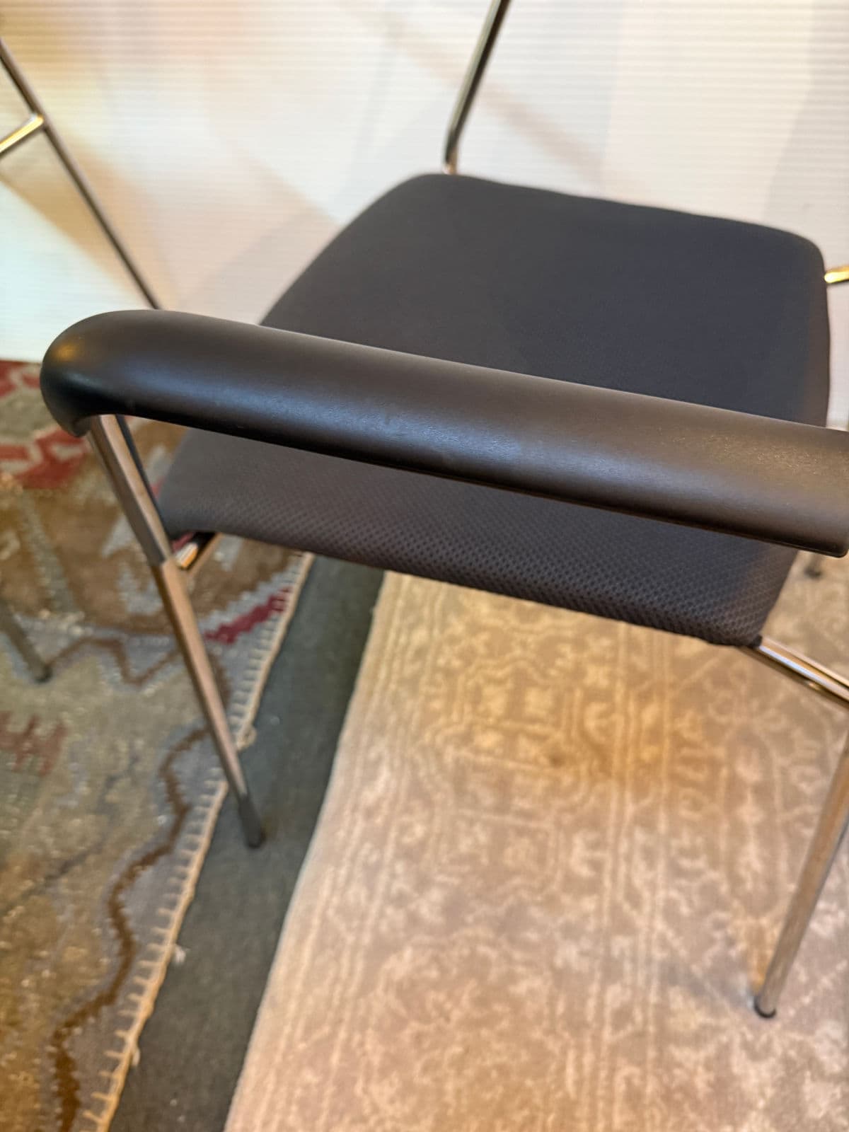 Hightower Modernist Stackable Arm Chairs, Pair - Thumbnail 9