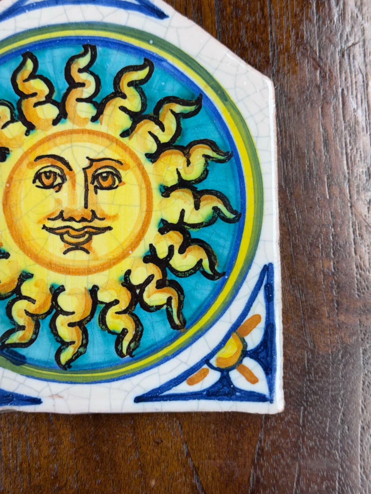 Vietri First Stones Sicilian Sun Wall Plaque - Thumbnail 7
