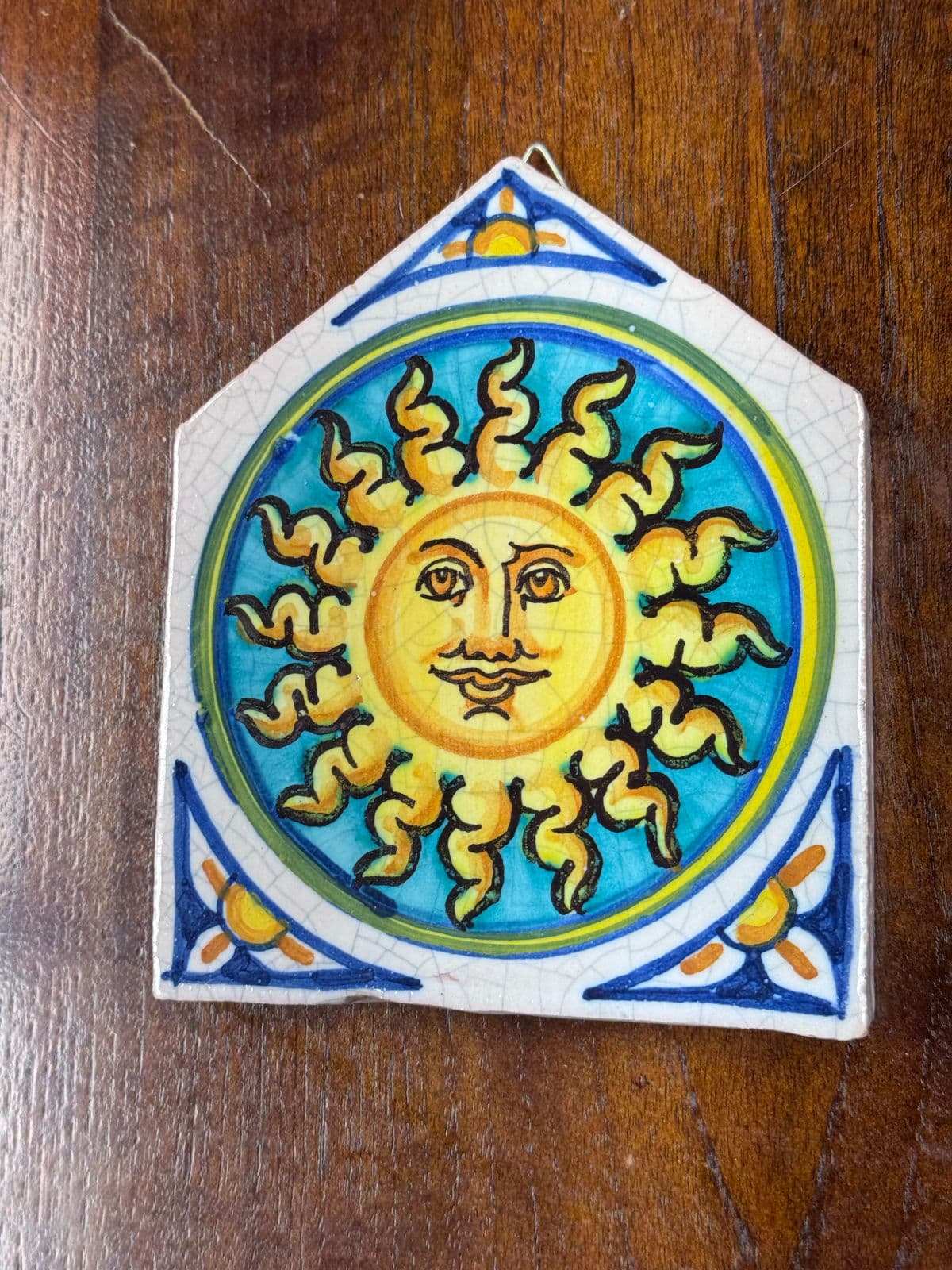 Vietri First Stones Sicilian Sun Wall Plaque - Thumbnail 12
