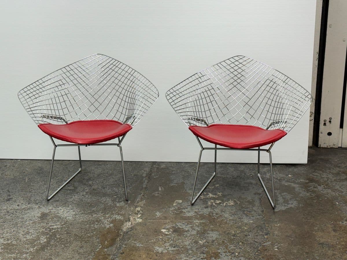 Harry Bertoia for Alivar Diamond Arm Chairs, Pair - Thumbnail 3