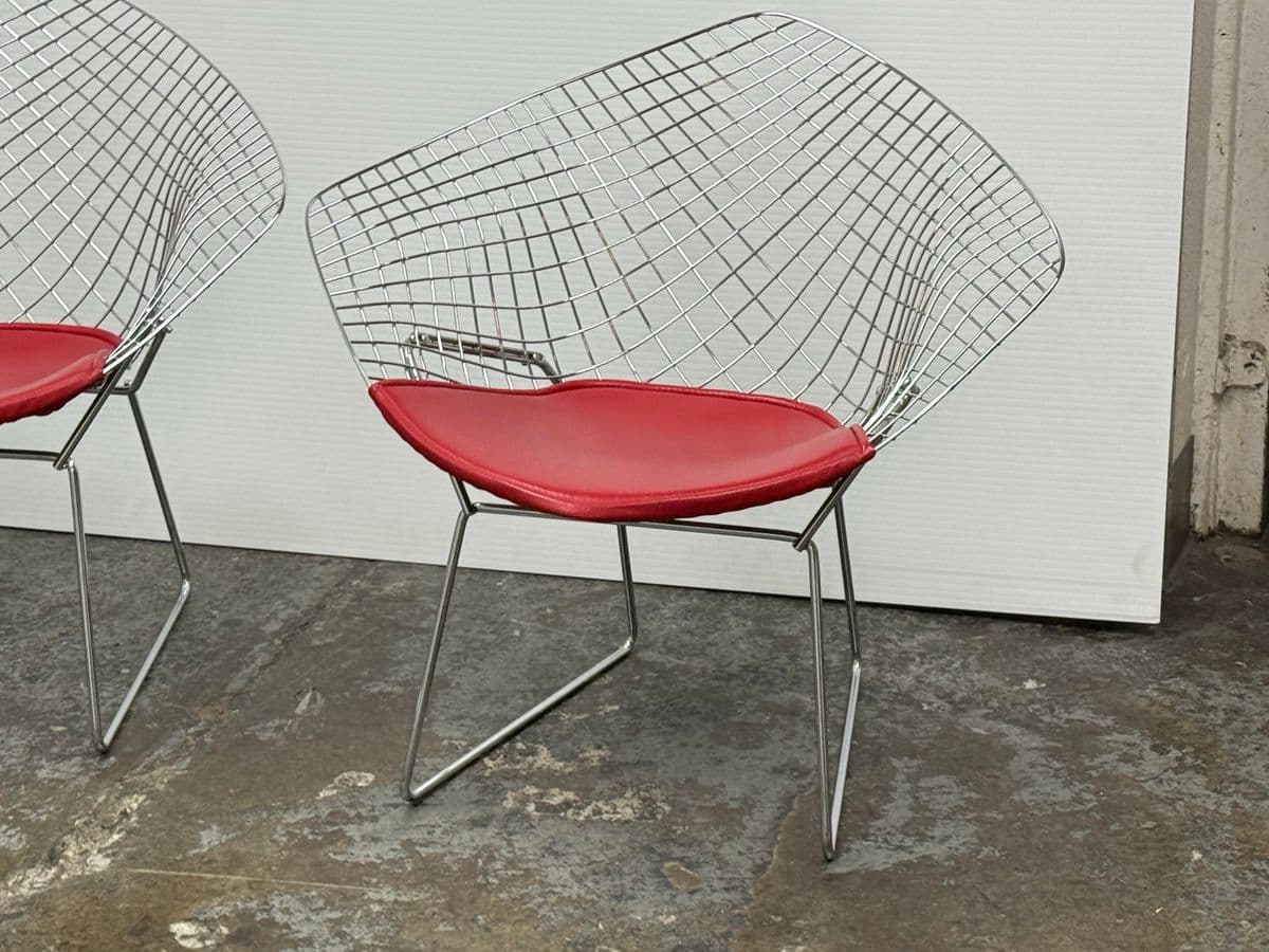 Harry Bertoia for Alivar Diamond Arm Chairs, Pair - Thumbnail 11