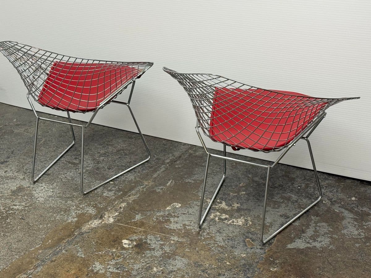 Harry Bertoia for Alivar Diamond Arm Chairs, Pair - Thumbnail 13