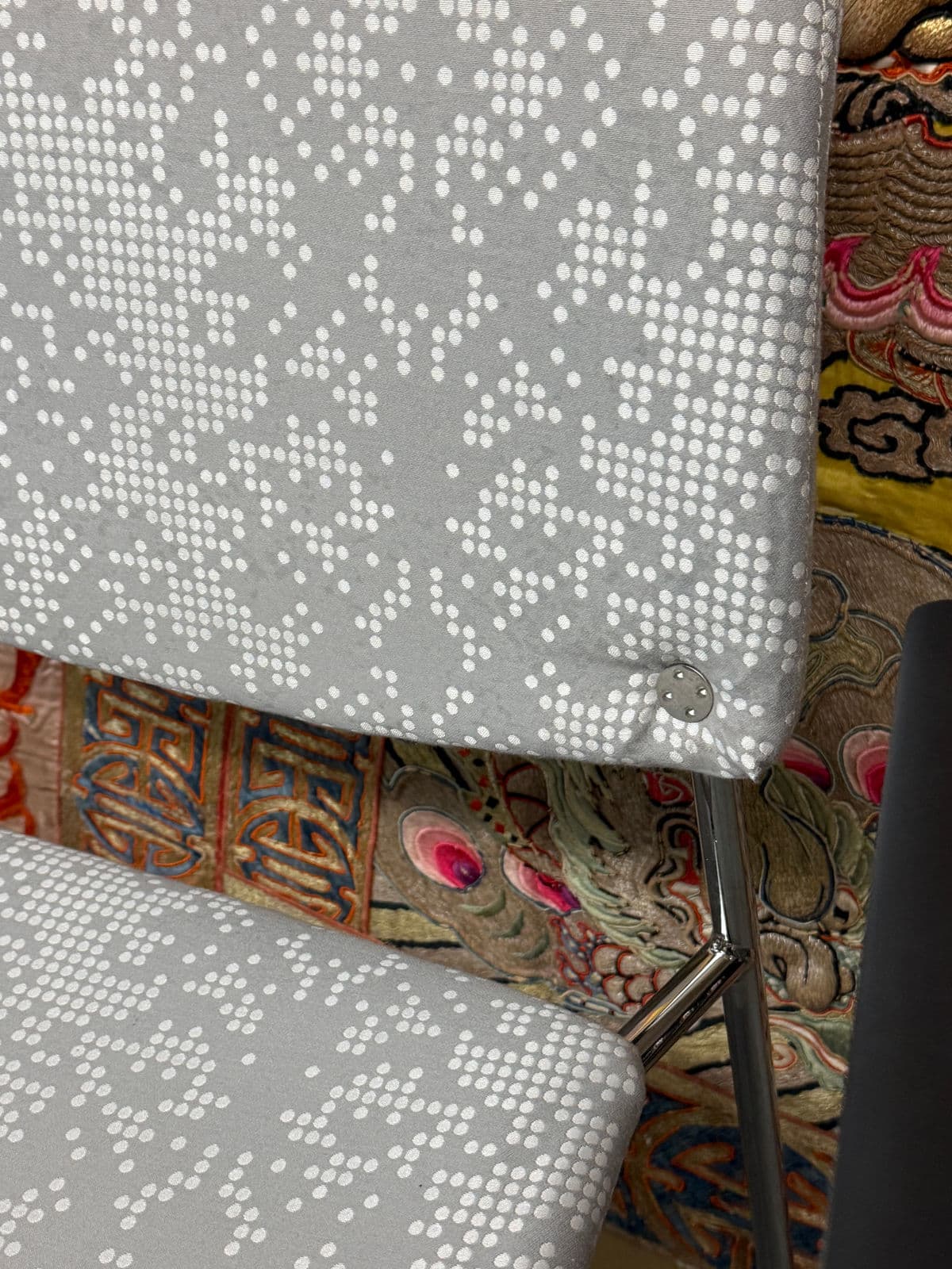 Hightower Modernist Stackable Arm Chair, Damask Print - Thumbnail 9