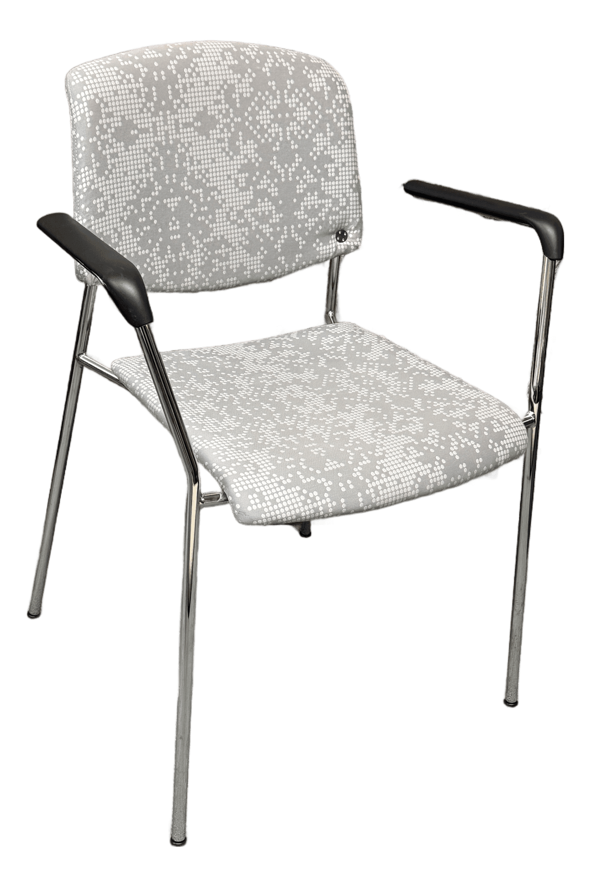 Hightower Modernist Stackable Arm Chair, Damask Print - Thumbnail 2