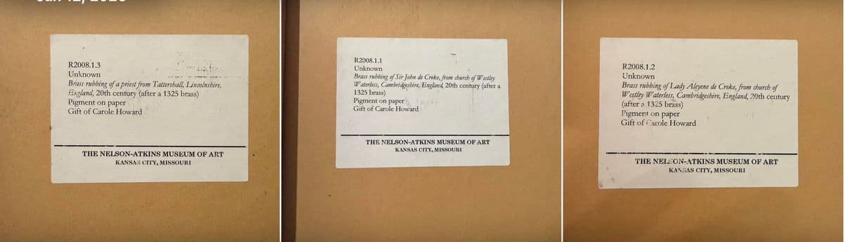 Twentieth Century Brass Rubbings Triptych, Set of Three - Thumbnail 13